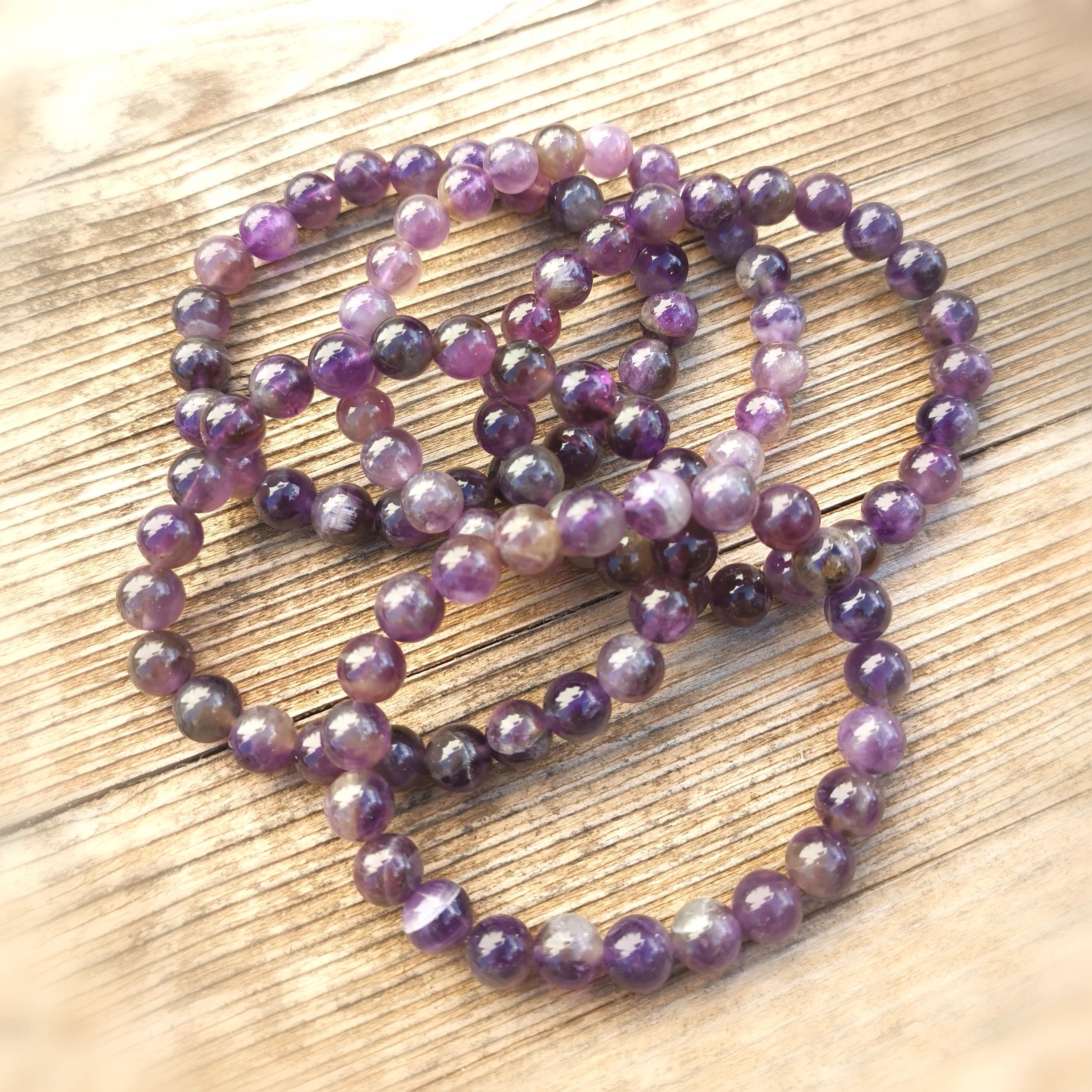 Amethyst Edelstein Armband – 8 mm · tiefes Lila · geweiht für Ruhe, Schutz & Intuition
