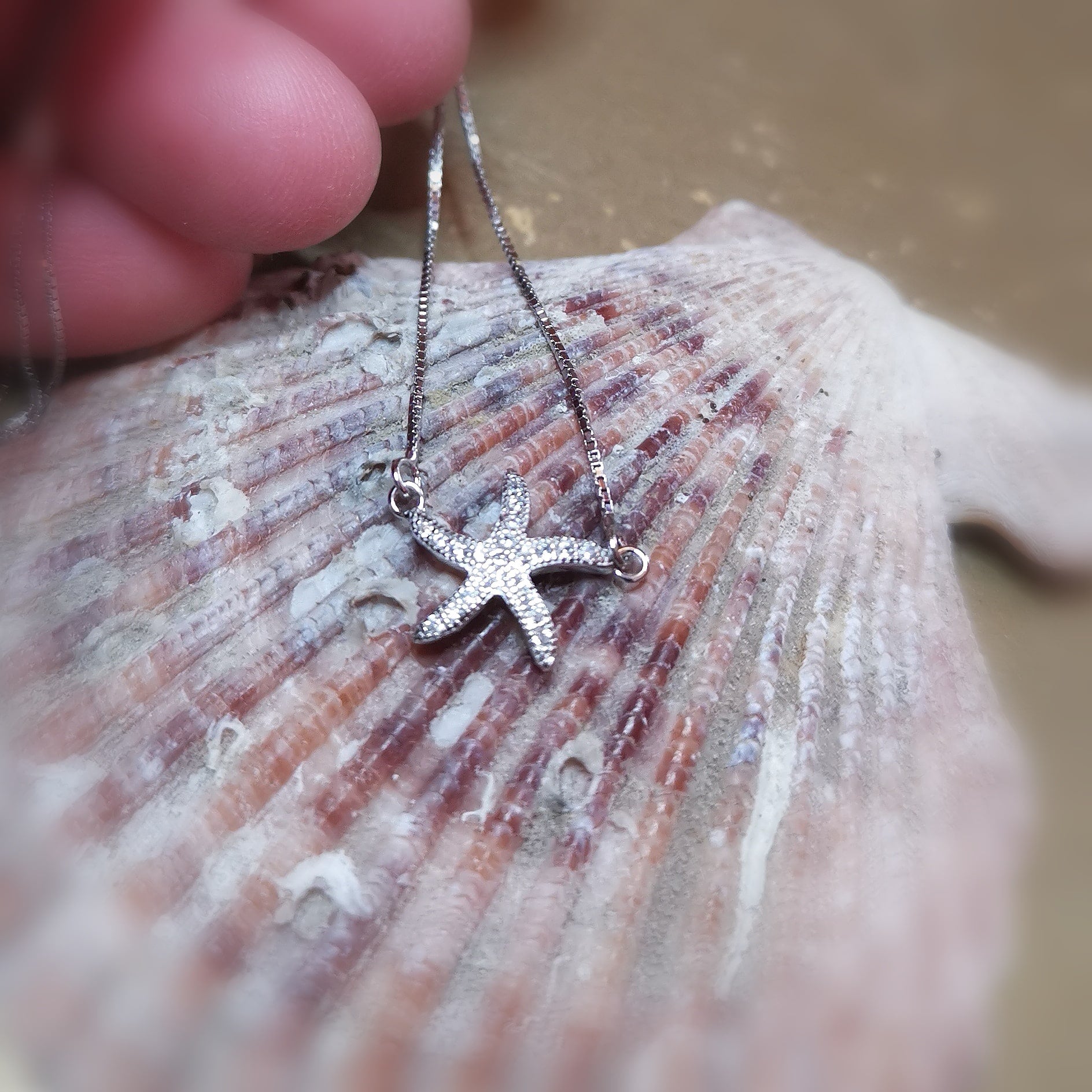 Seestern Zirkon Karma Kette – geweiht für Vertrauen, Hoffnung & Wunder