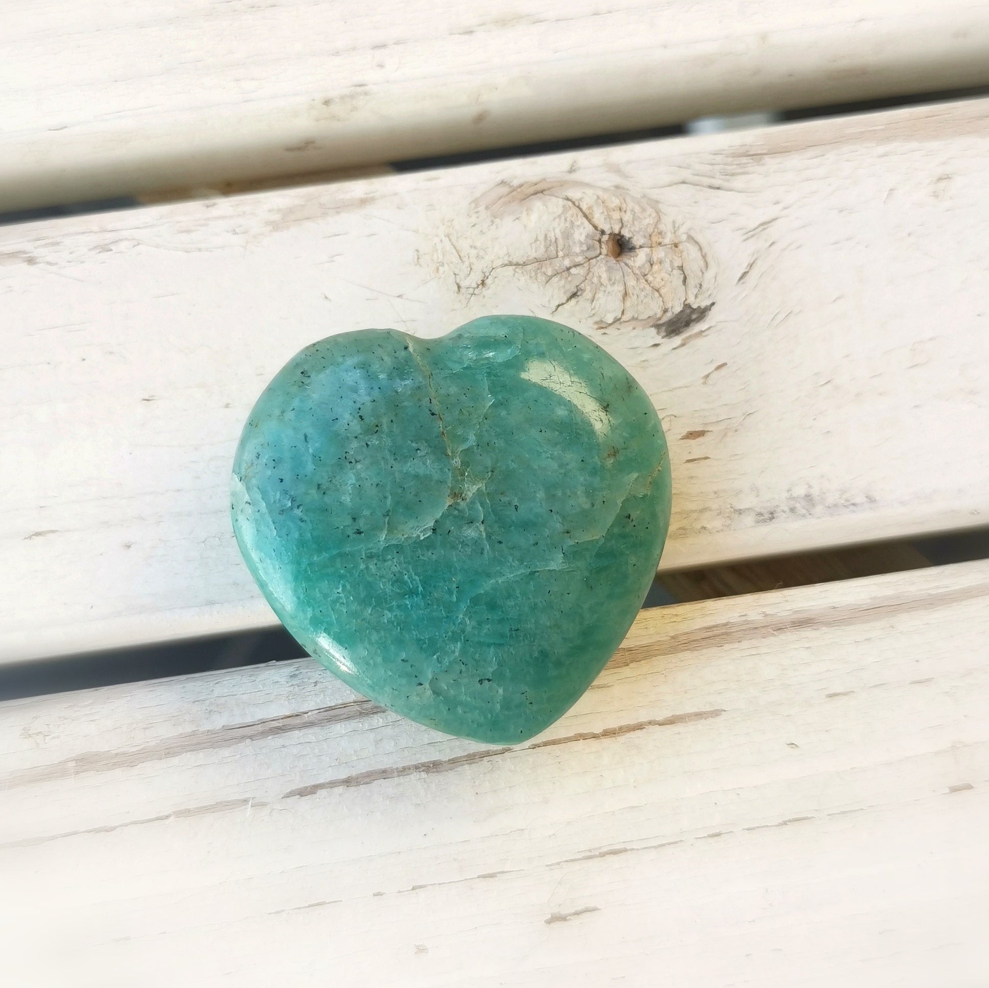 Amazonit Herz Edelstein – Anti-Stress · Meditation · Reiki · Yoga · Harmonie