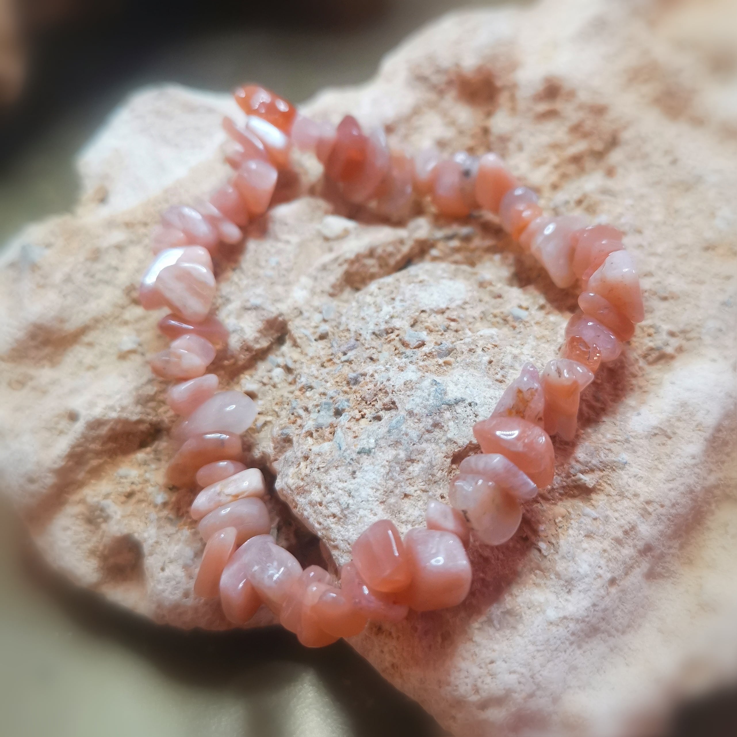 Sonnenstein Edelstein Heilstein Armband für Damen - Herzenswärme