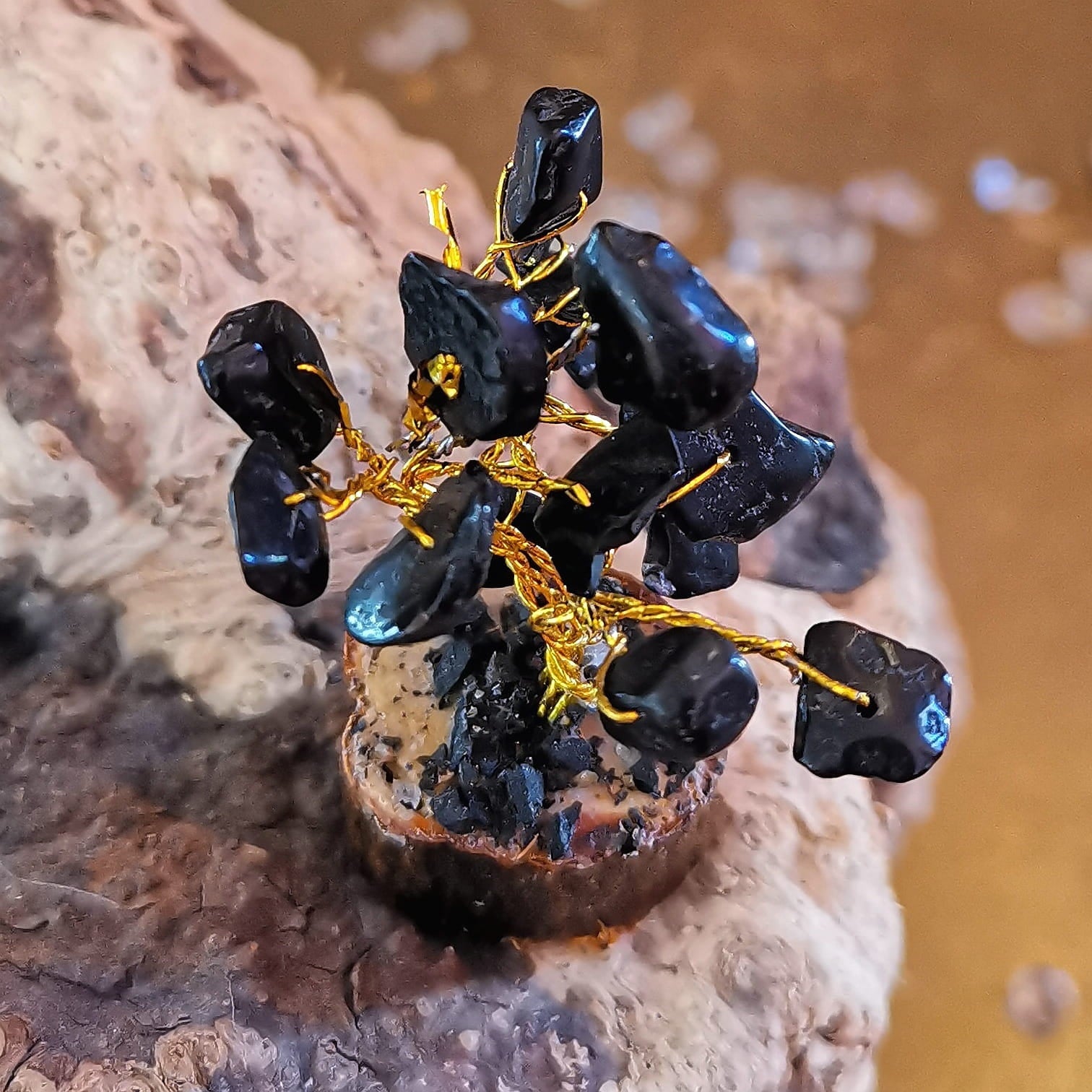 Árbol de la vida de turmalina – bendecido para protección, conexión a tierra y estabilidad