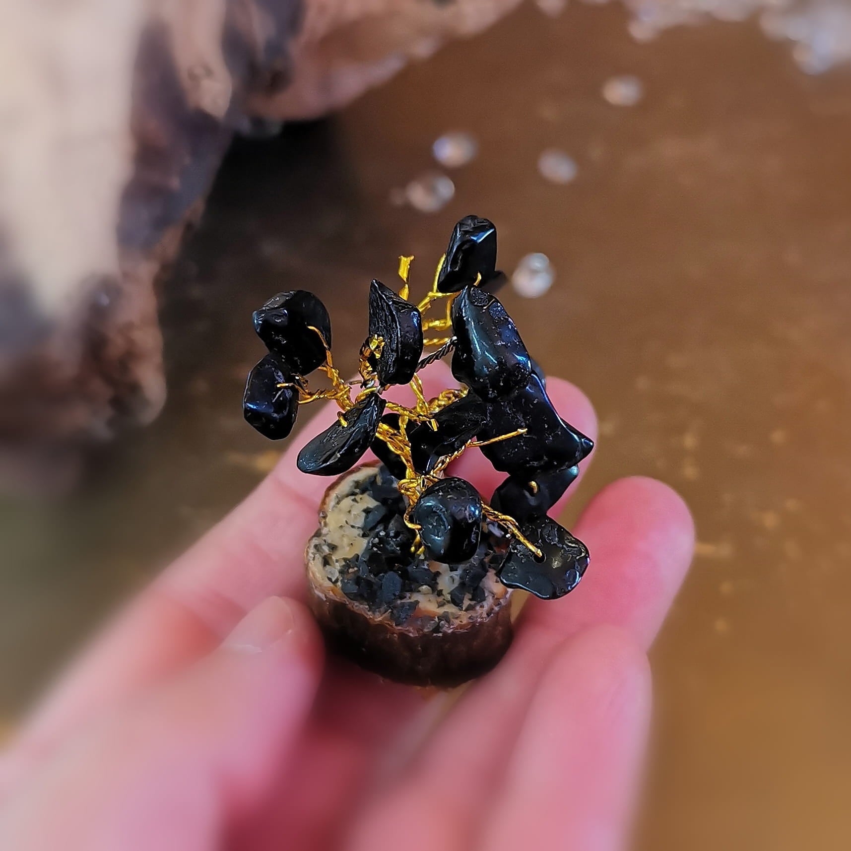 Árbol de la vida de turmalina – bendecido para protección, conexión a tierra y estabilidad