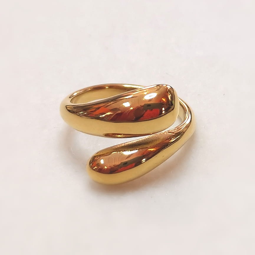 Spiralring 18 Karat vergoldet – fließende Formen & Boho - Vertrauen, Leichtigkeit