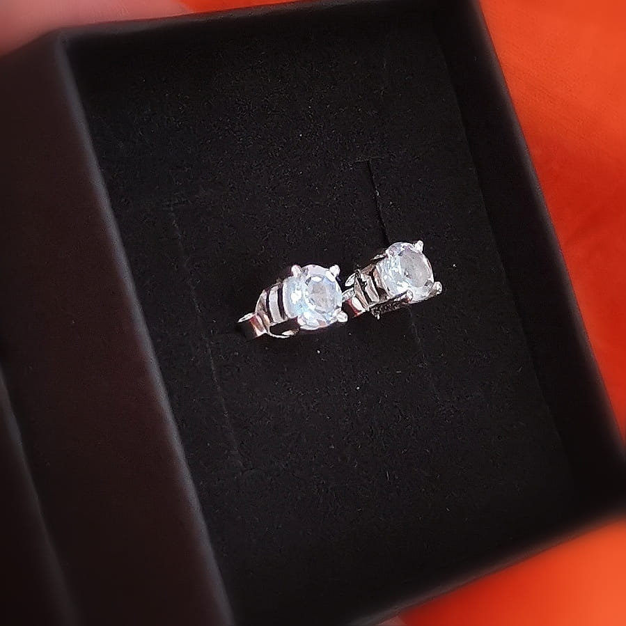 Topas Edelstein Ohrstecker Sterlingsilber – Klarheit, Freude & Leichtigkeit