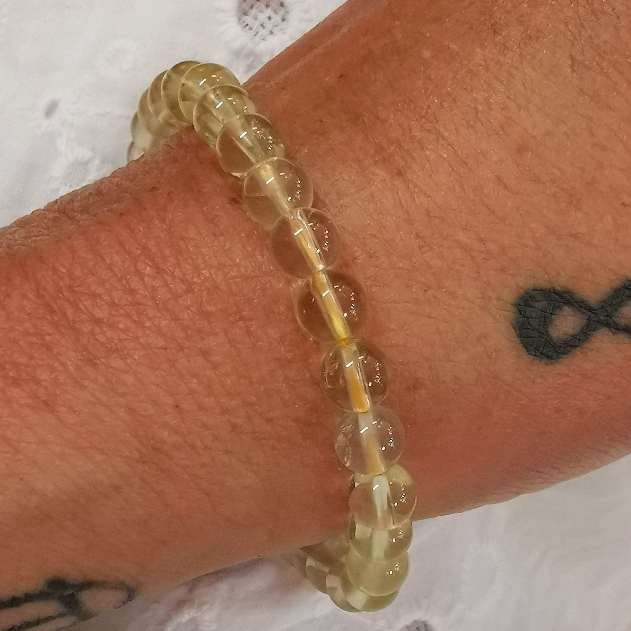 Limonenquarz Karma Armband – geweiht für Lebensfreude, Klarheit & innere Sonne