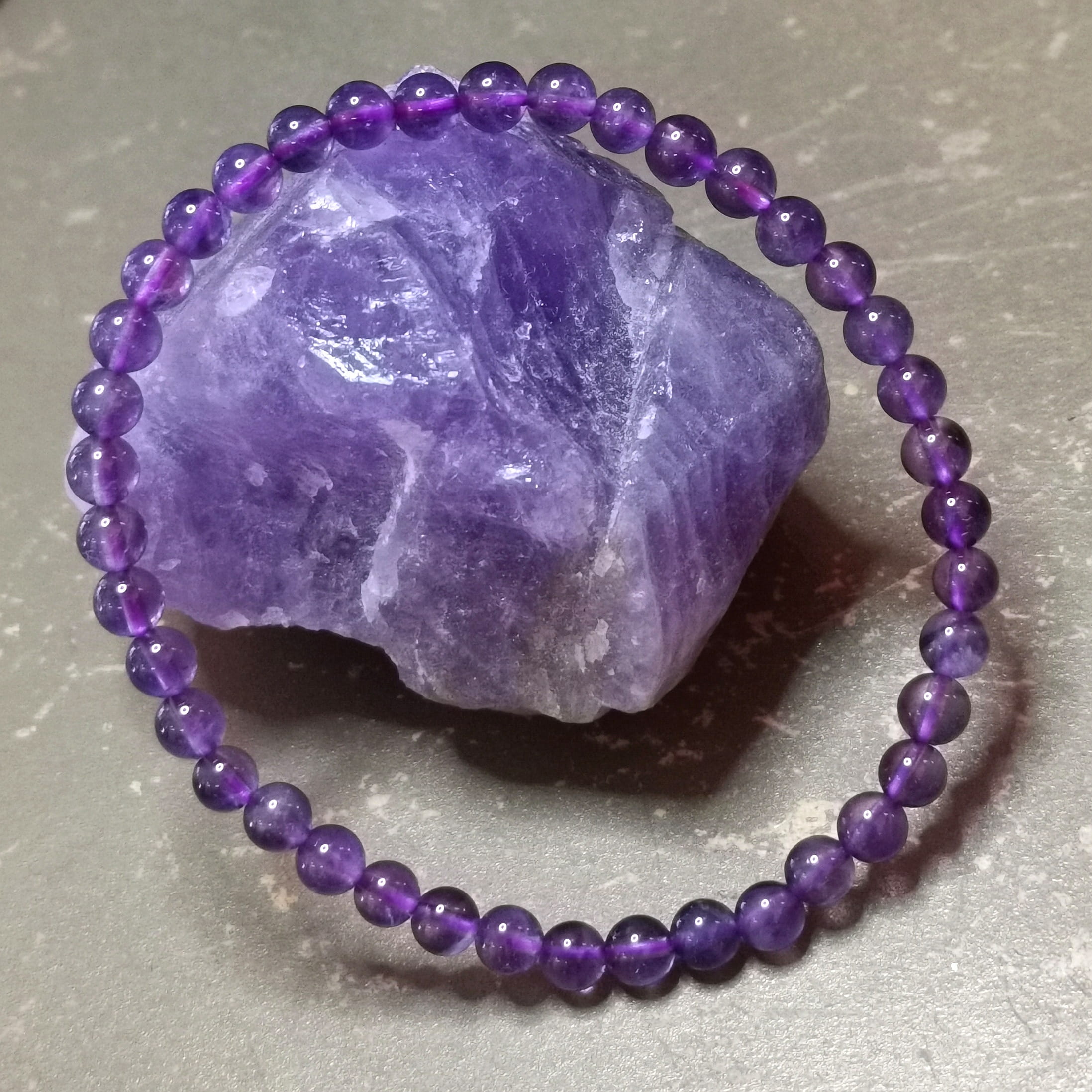 Amethyst Armband AA Heilstein Qualität – geweiht für Frieden, Intuition & Harmonie