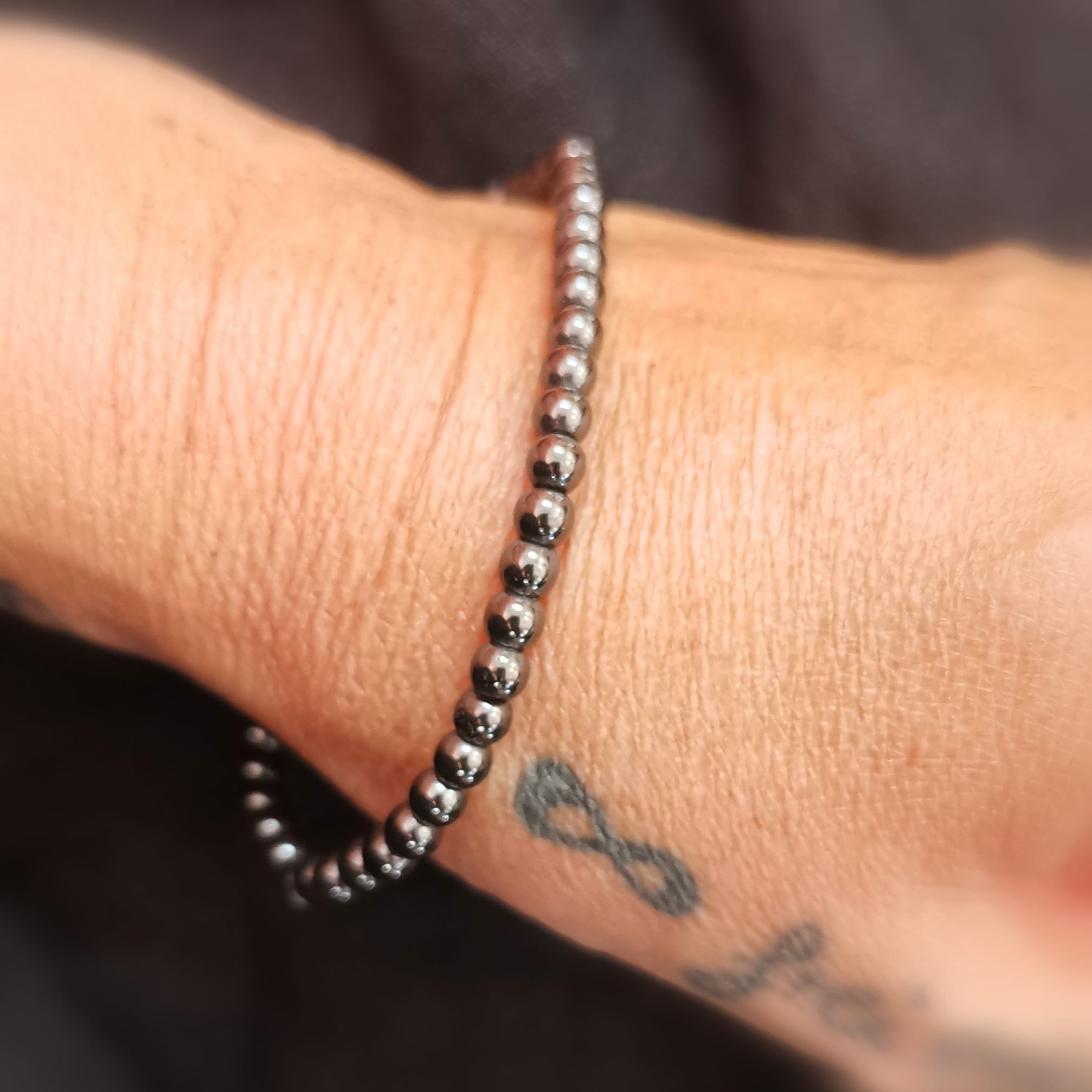 Magnetit Hämatit Edelstein Armband – geweiht für Erdung, Schutz & Lebensenergie