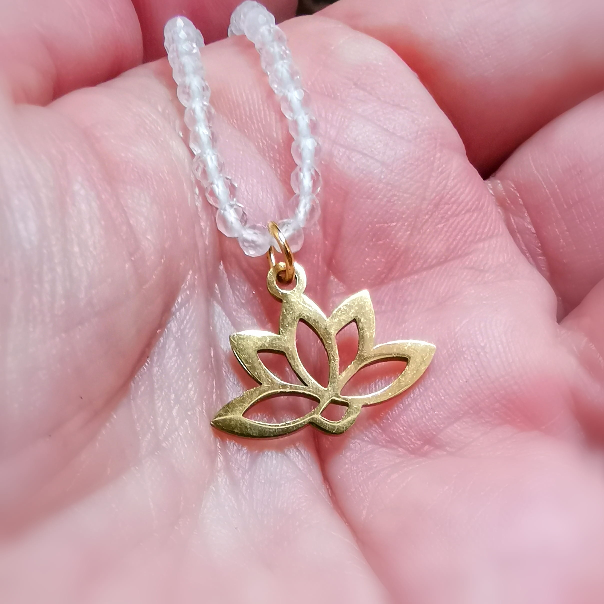 Bergkristall Lotus Ketten Set – geweiht für Klarheit, Reinheit & inneres Erwachen