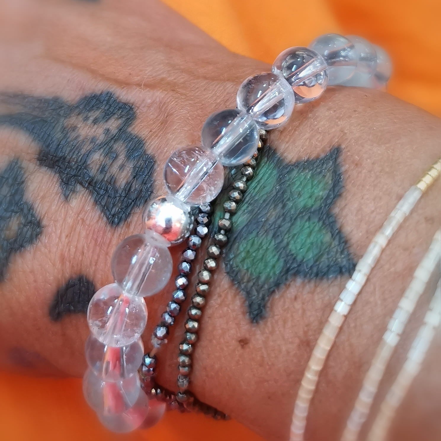Bergkristall Edelstein Karma Armband #Klarheit – geweiht für Bewusstsein & neue Energie