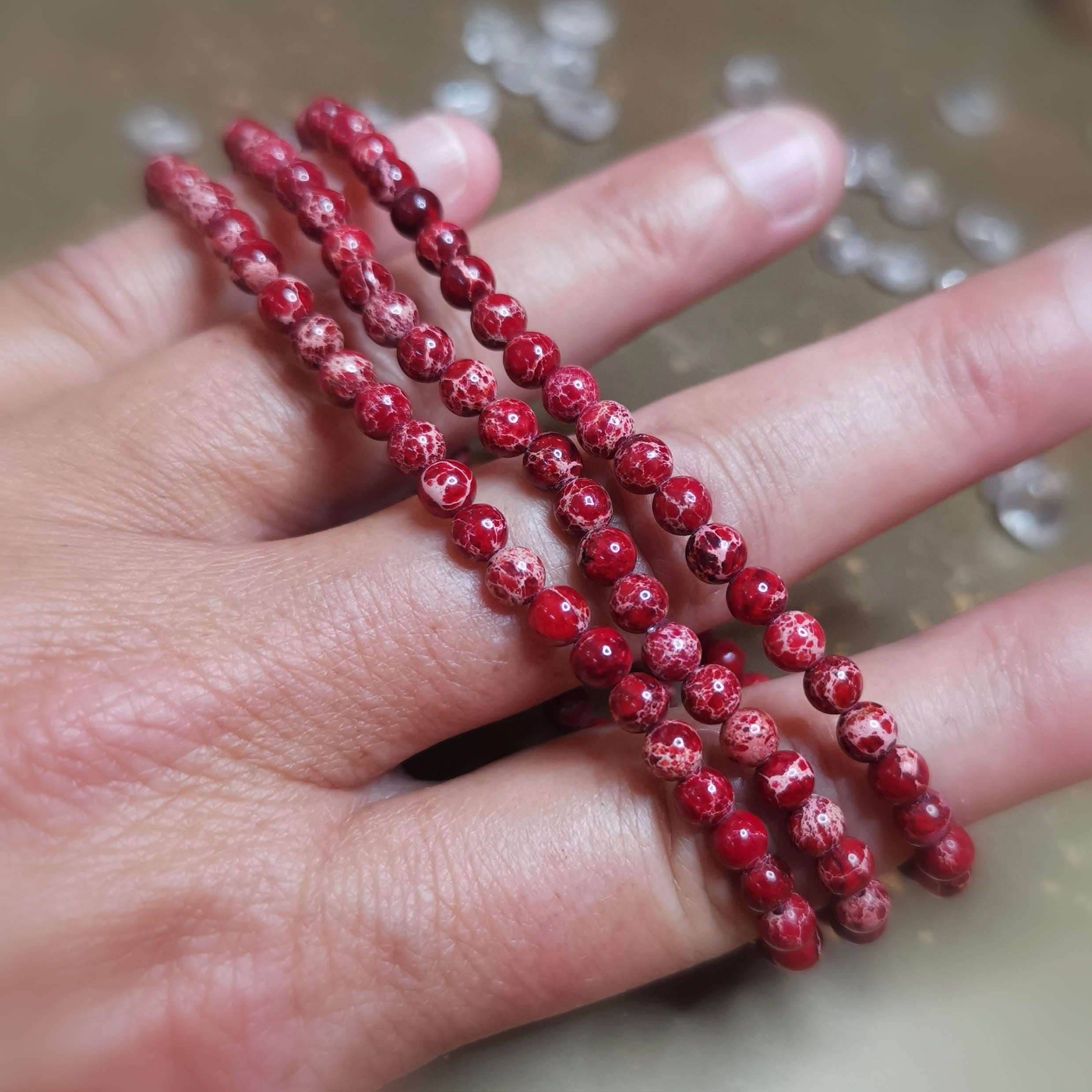 Imperial Jaspis Edelstein Karma Armband – geweiht für Klarheit, Kraft & das pure Leben