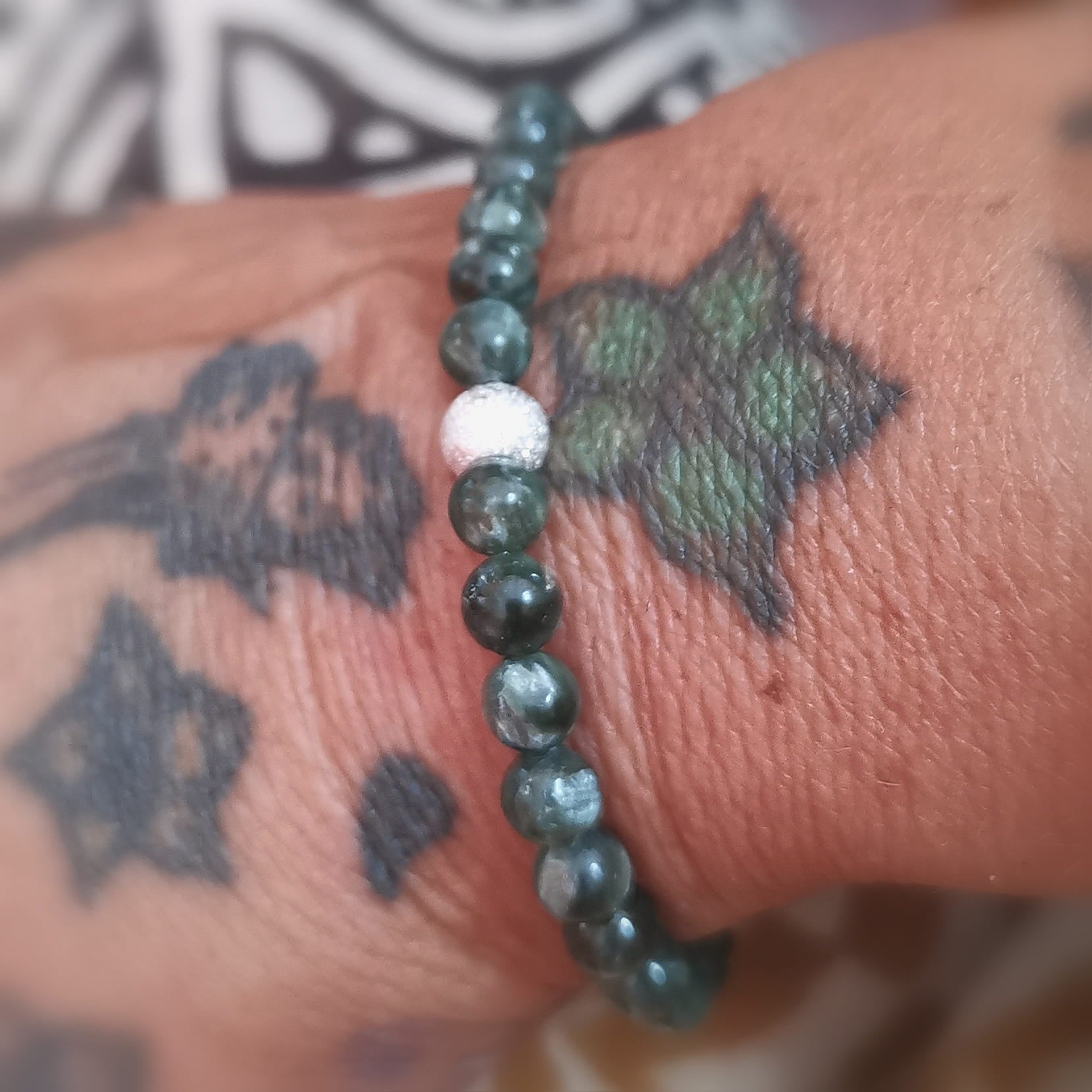 Seraphinit Edelstein Karma Armband AA Qualität – geweiht für Herzöffnung, Harmonie & Intuition
