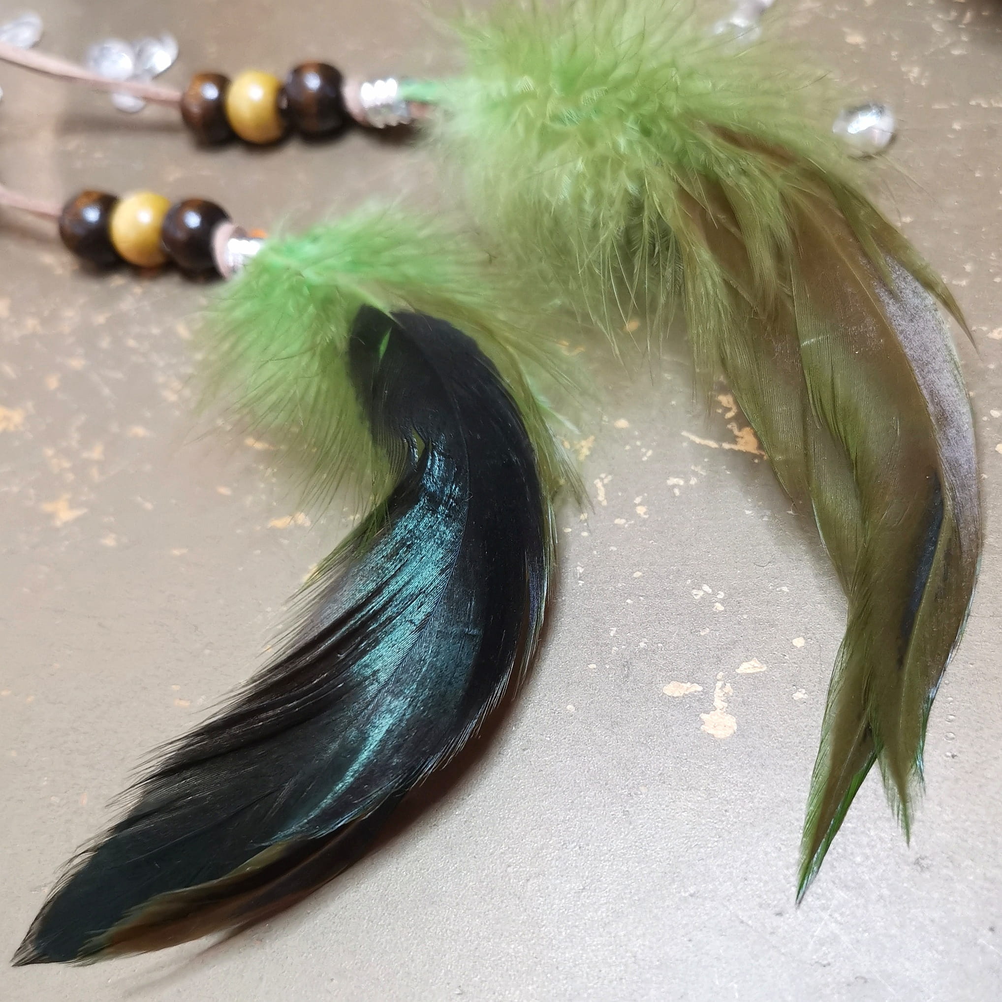 Federn Haar Karma Chakra Schmuck Türkis – zauberhafter Haar Clip #Lebensfreude
