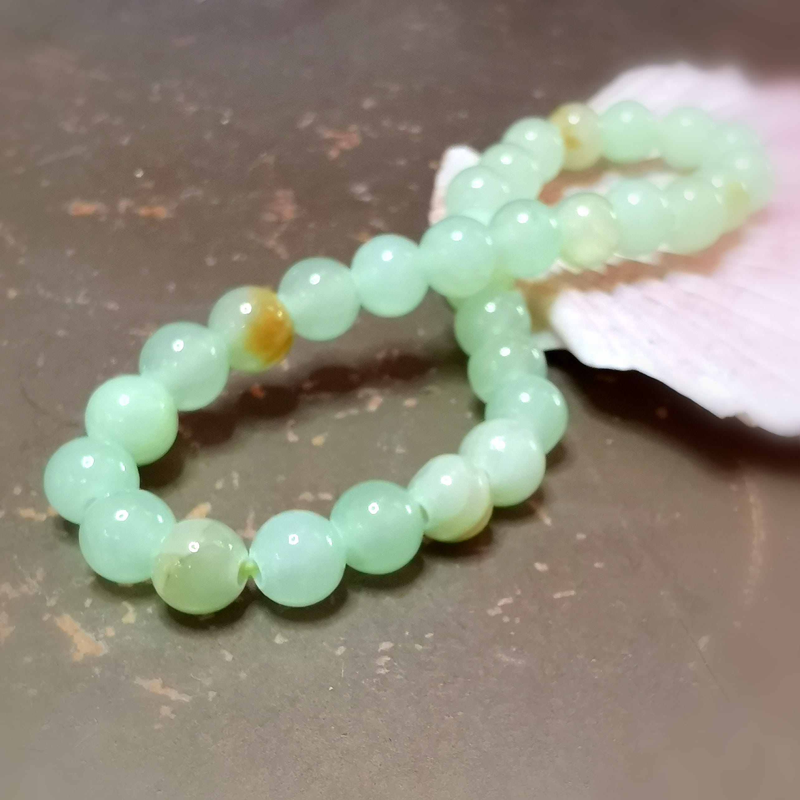 Grüner Calcit Karma Yoga Edelstein Armband – Herzenergie, Zuversicht & Balance