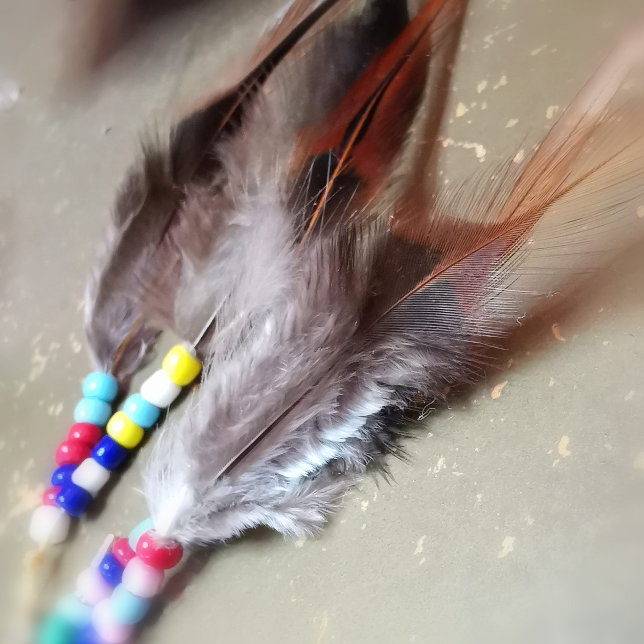 Feder Schmuck Ohrringe #Kraft – Naturfedern, Boho Hippie Lebensfreude