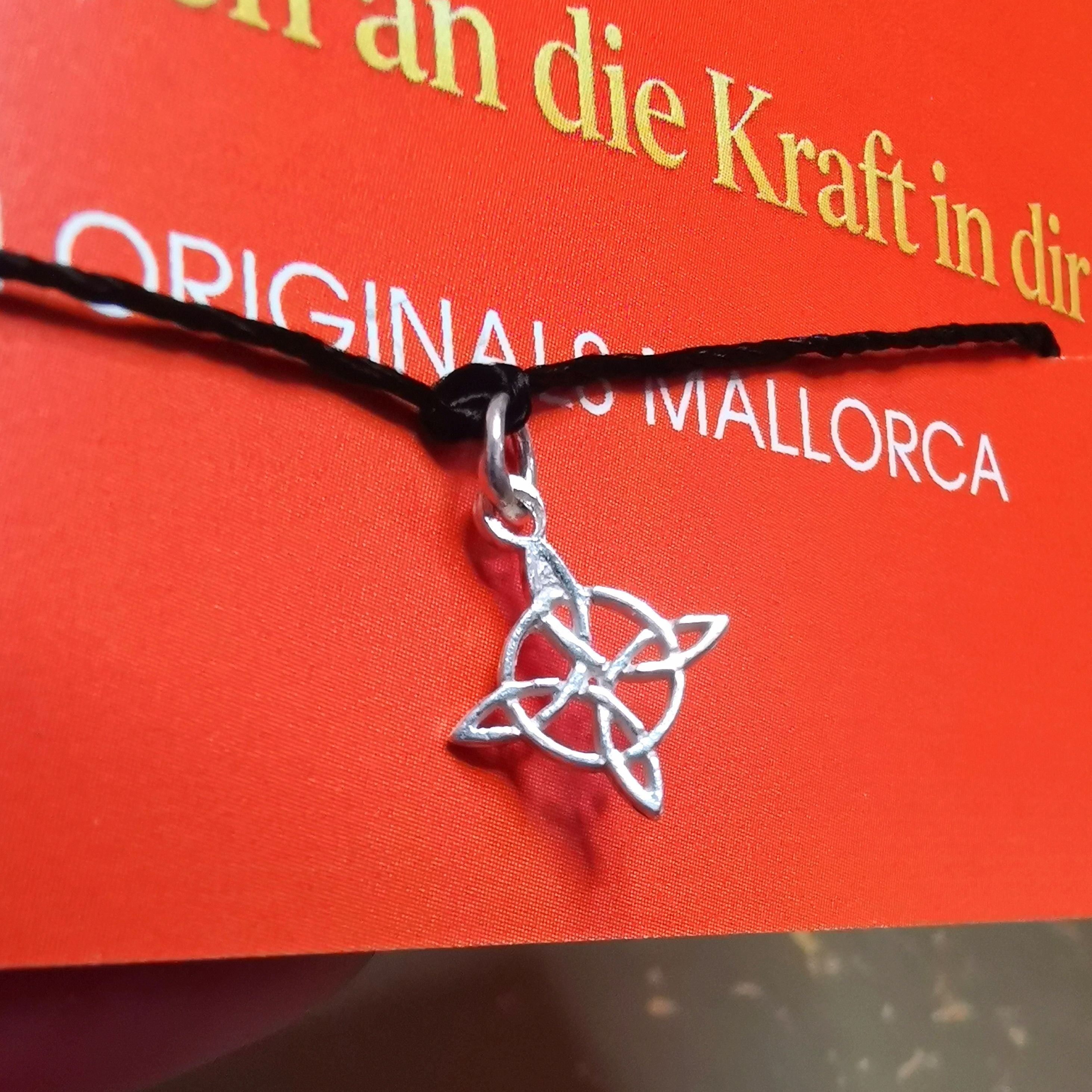 Hexenknoten Reminder „Erinnere dich“ – Sterlingsilber Karma Fadenarmband & Fußkettchen, geweiht