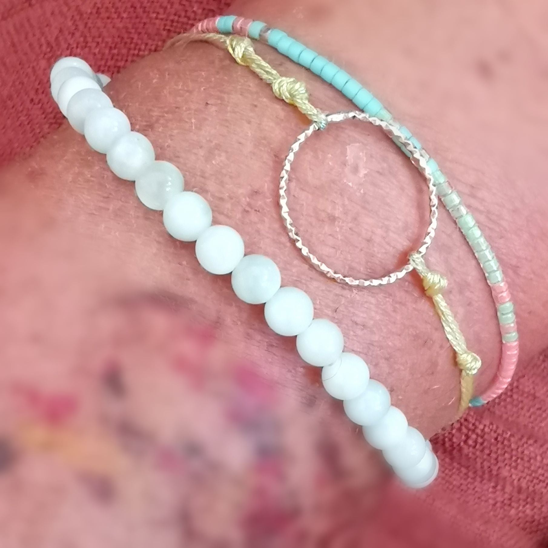 Grüner Mondstein Armband 4 mm – Neubeginn, Intuition & Balance
