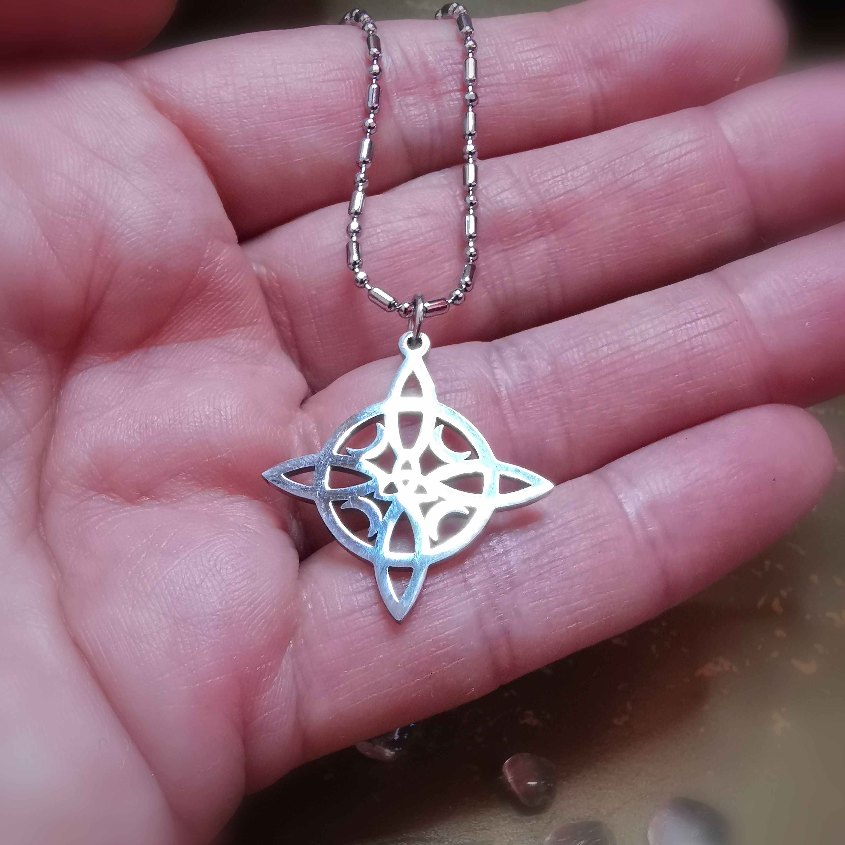 Hexenknoten Edelstahl Kette Silber – Schutz, Intuition & magische Kraft