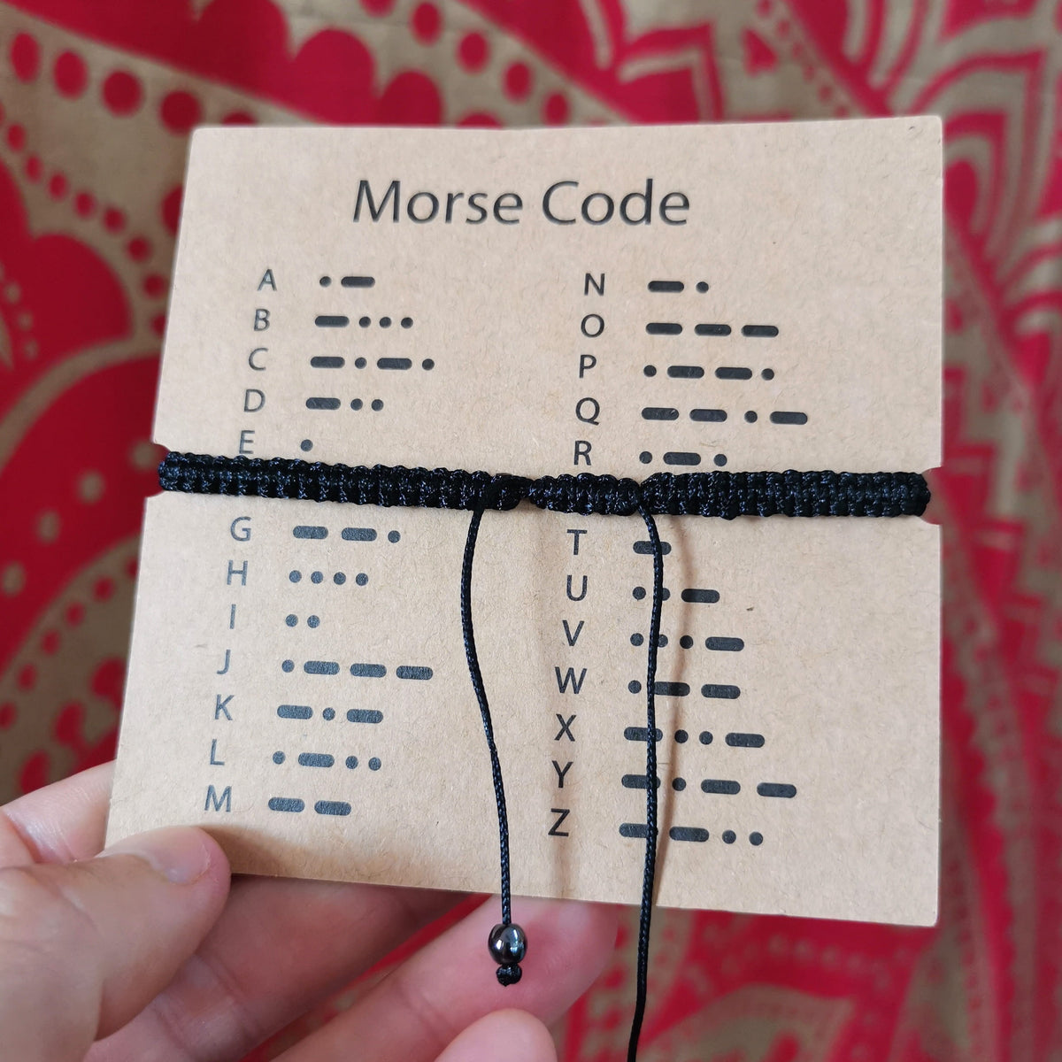 Never Give Up Morse Code Armband – Stärke, Mut & Durchhaltevermögen