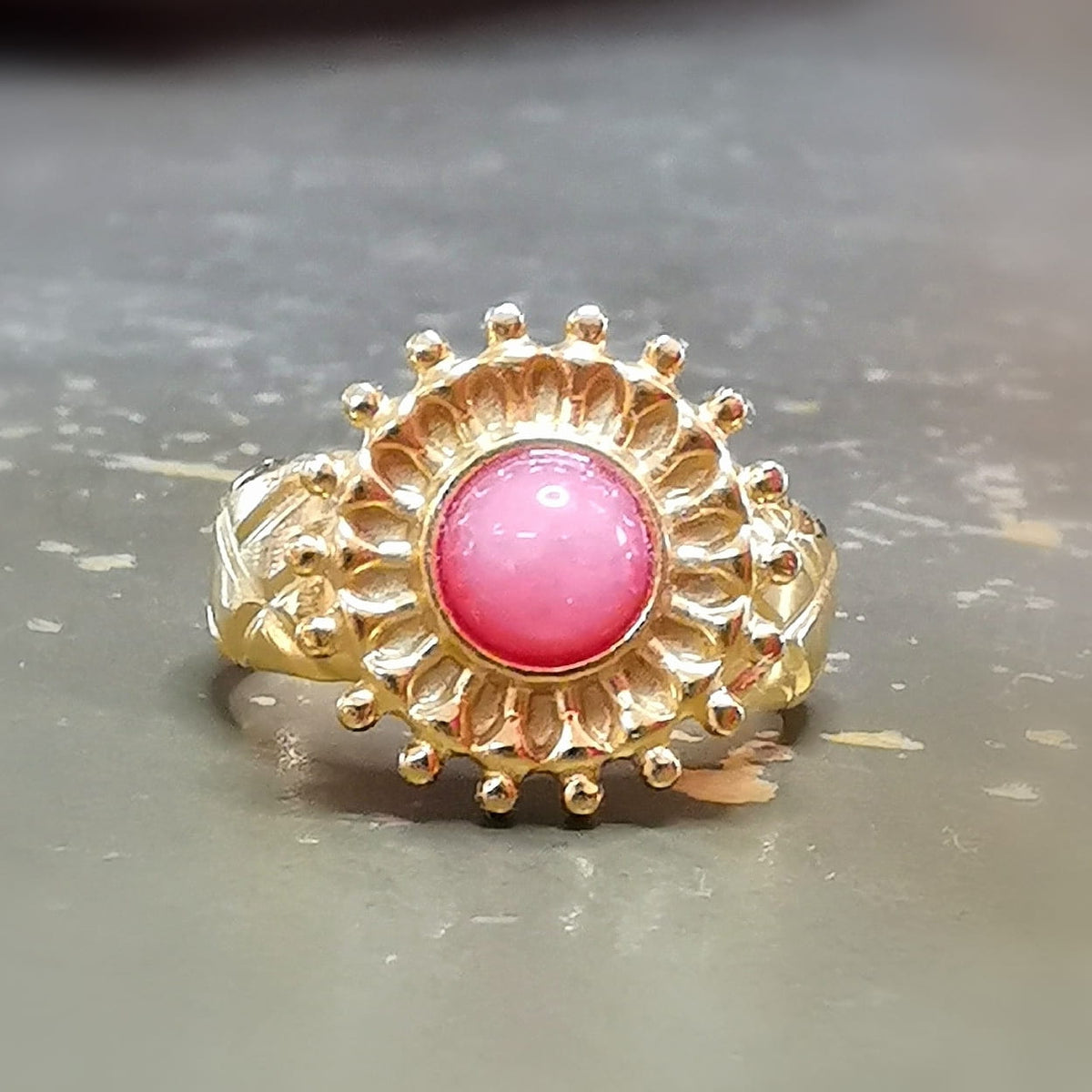 Achat Sonne Edelstein Ring Gold – Lebensfreude, Wärme & positive Energie