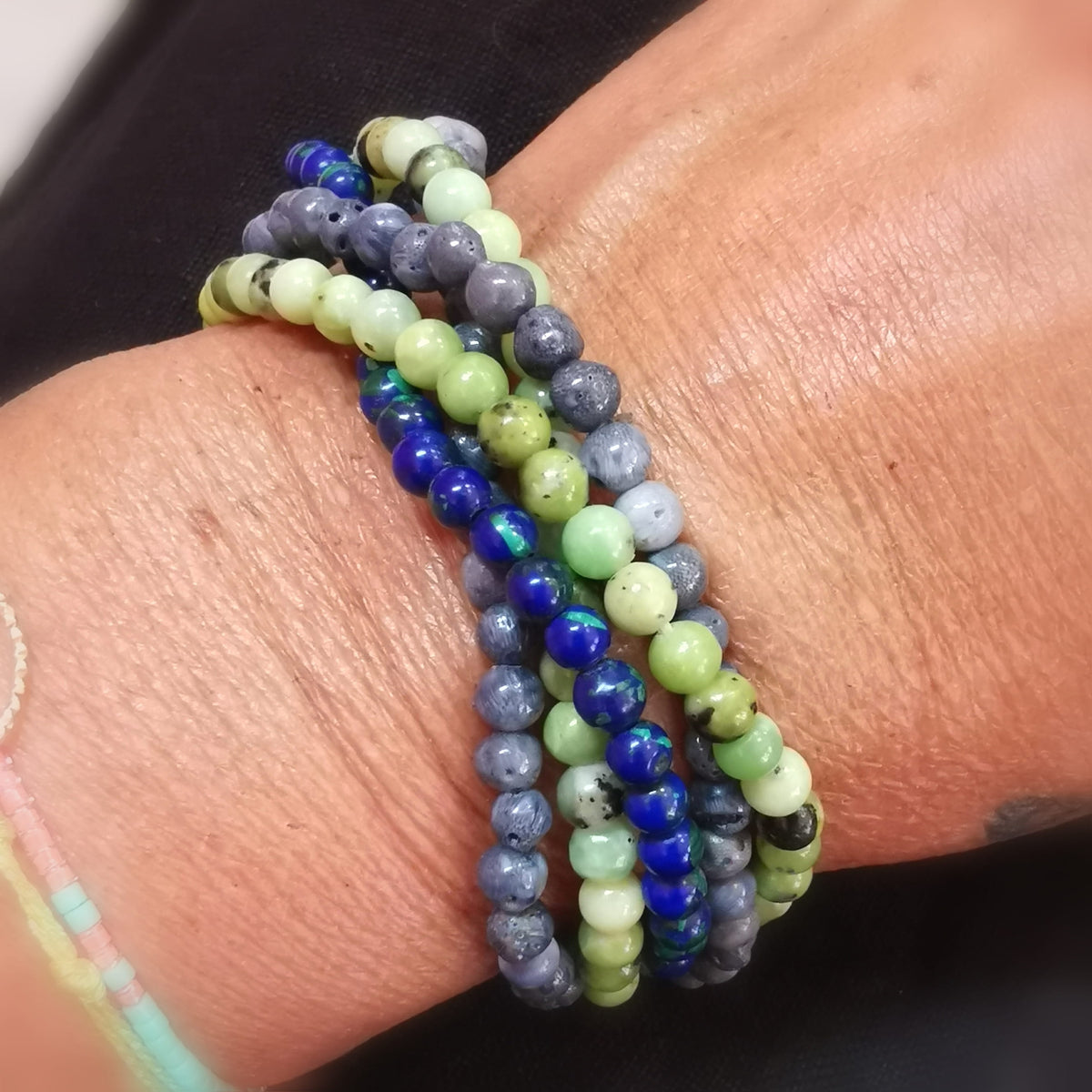Chrysopras Edelstein Karma Armband 4 mm – Herzchakra, Selbstliebe, Hoffnung & Neubeginn