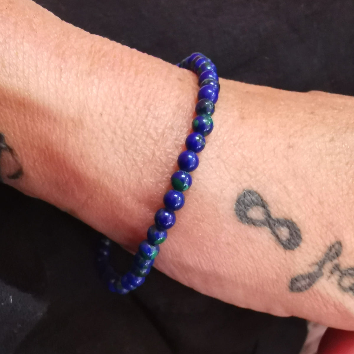 Azurit Malachit Karma Edelstein Armband Blau Grün – Intuition, Transformation & Herzensenergie
