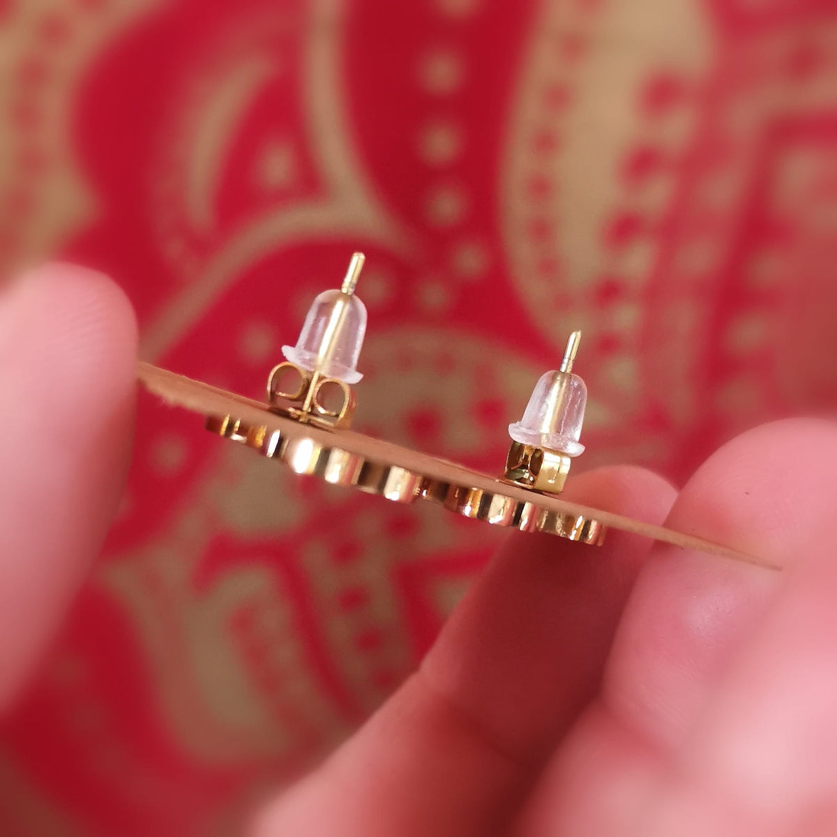 Little Bear Lucky Bear Gold Stud Earrings – 18 Karat Gold-Plated Stainless Steel