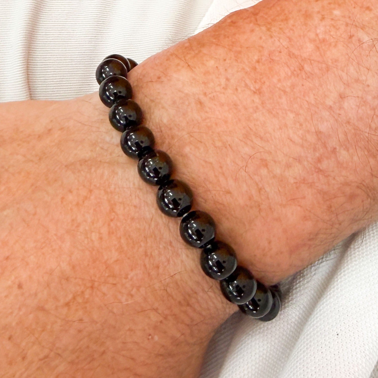 Turmalin Karma Edelstein Armband 8 mm – geweiht für Schutz, Befreiung & innere Stärke