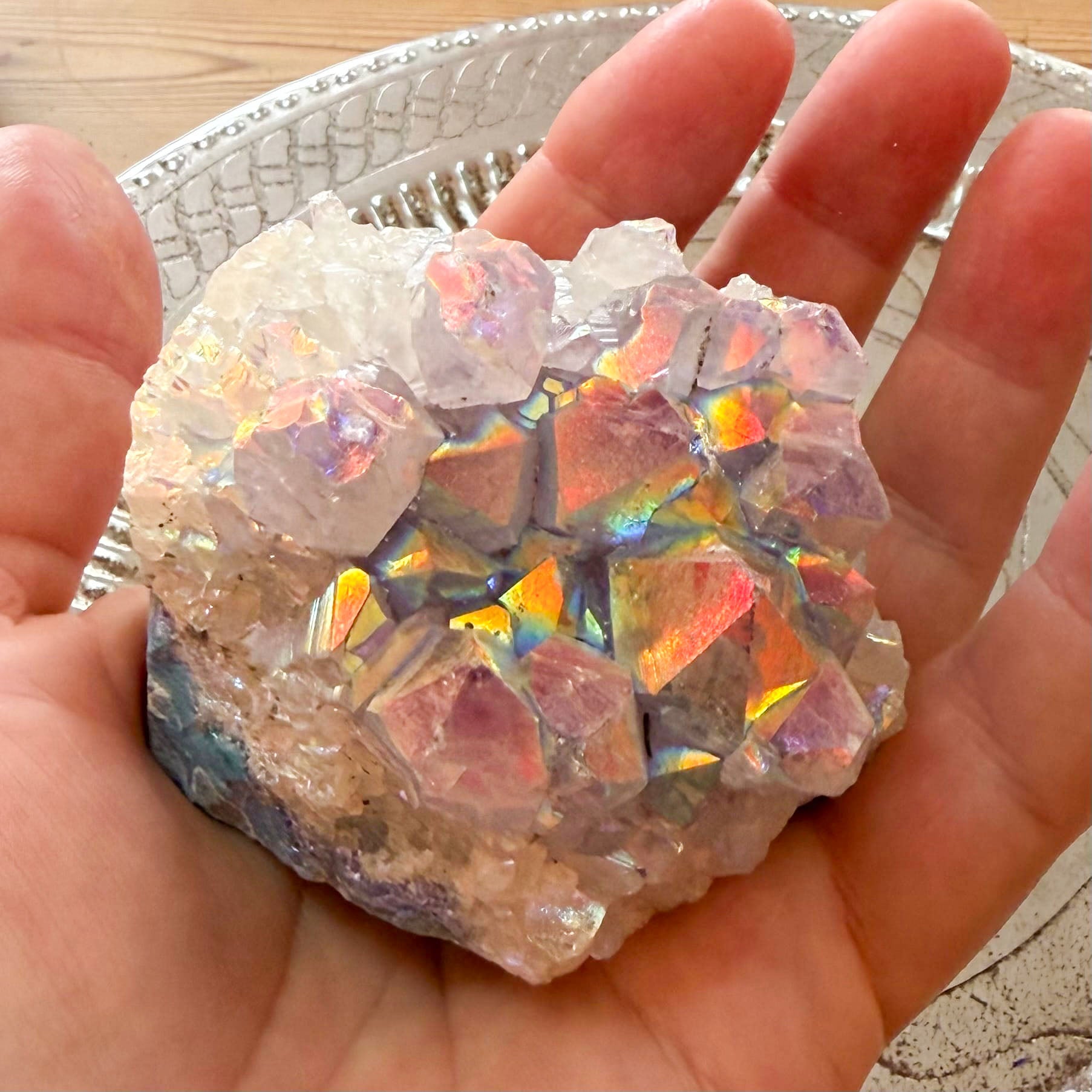 Angel Aura Edelstein Druse – Meditation, Licht & Lebensfreude