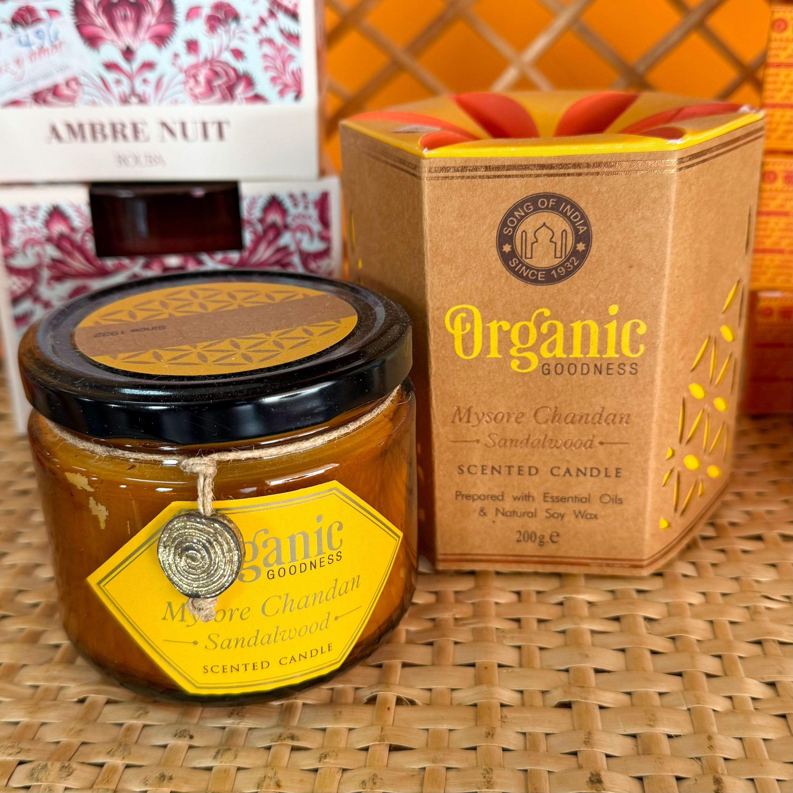 Song of India Organic Chandan Sandelholz – Duftkerze aus natürlichem Sojawachs