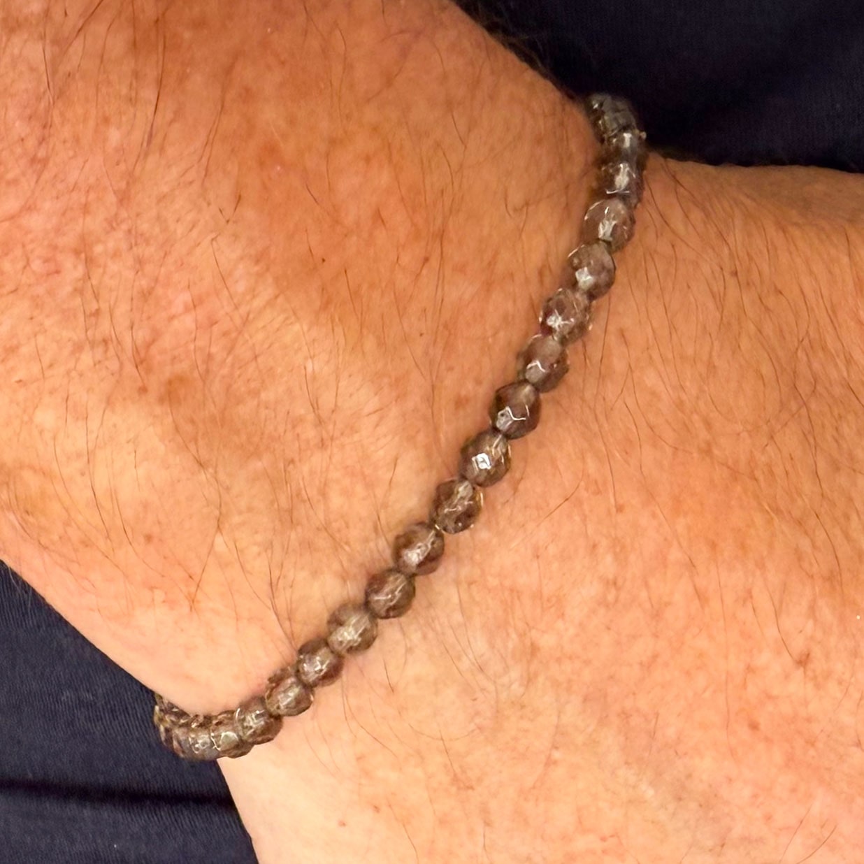 💎 Smoky Quartz Gemstone Karma Bracelet – consecrated for clarity, grounding &amp; soul power