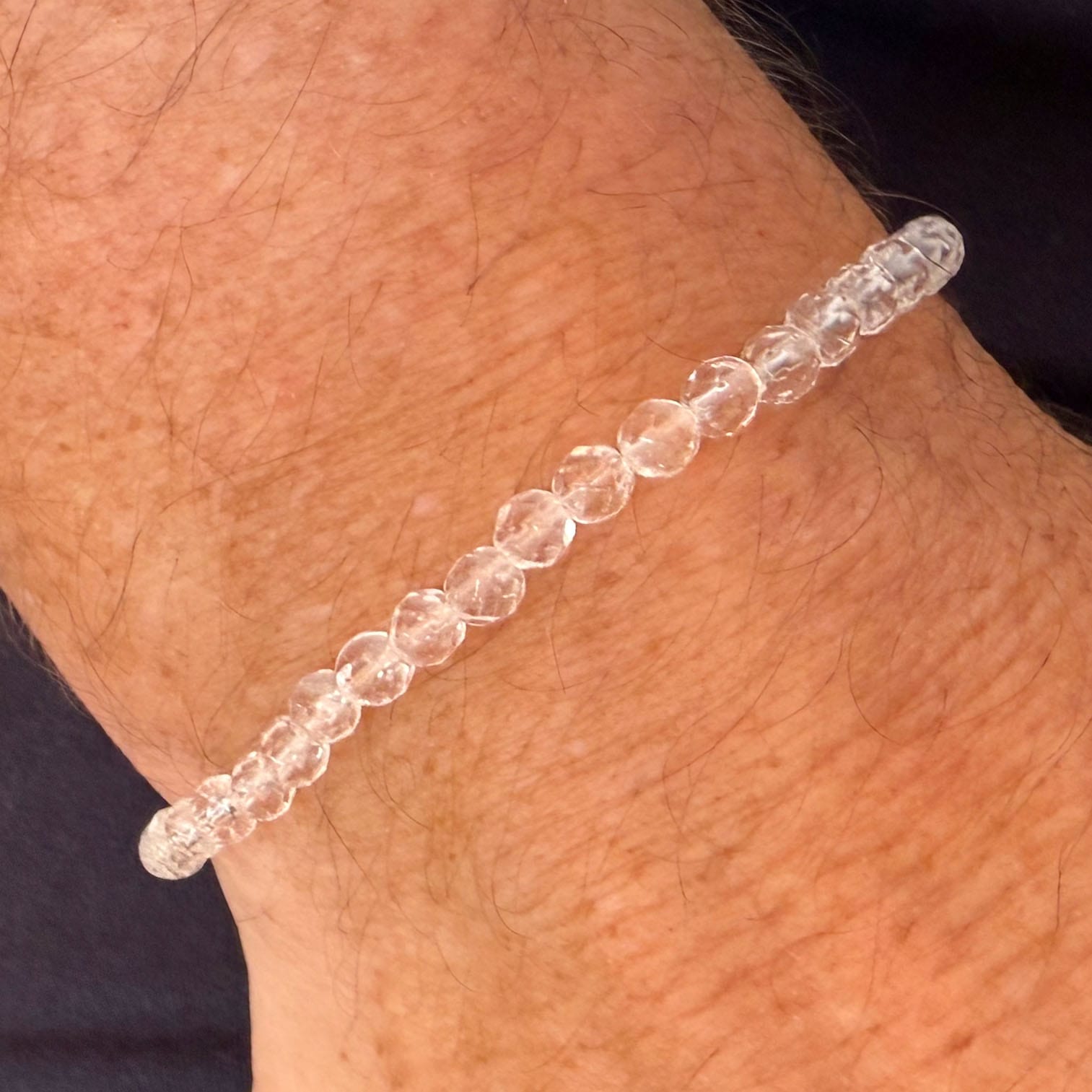 Bergkristall Edelstein Armband facettiert 5 mm – Klarheit, Lichtkraft & Energiefluss