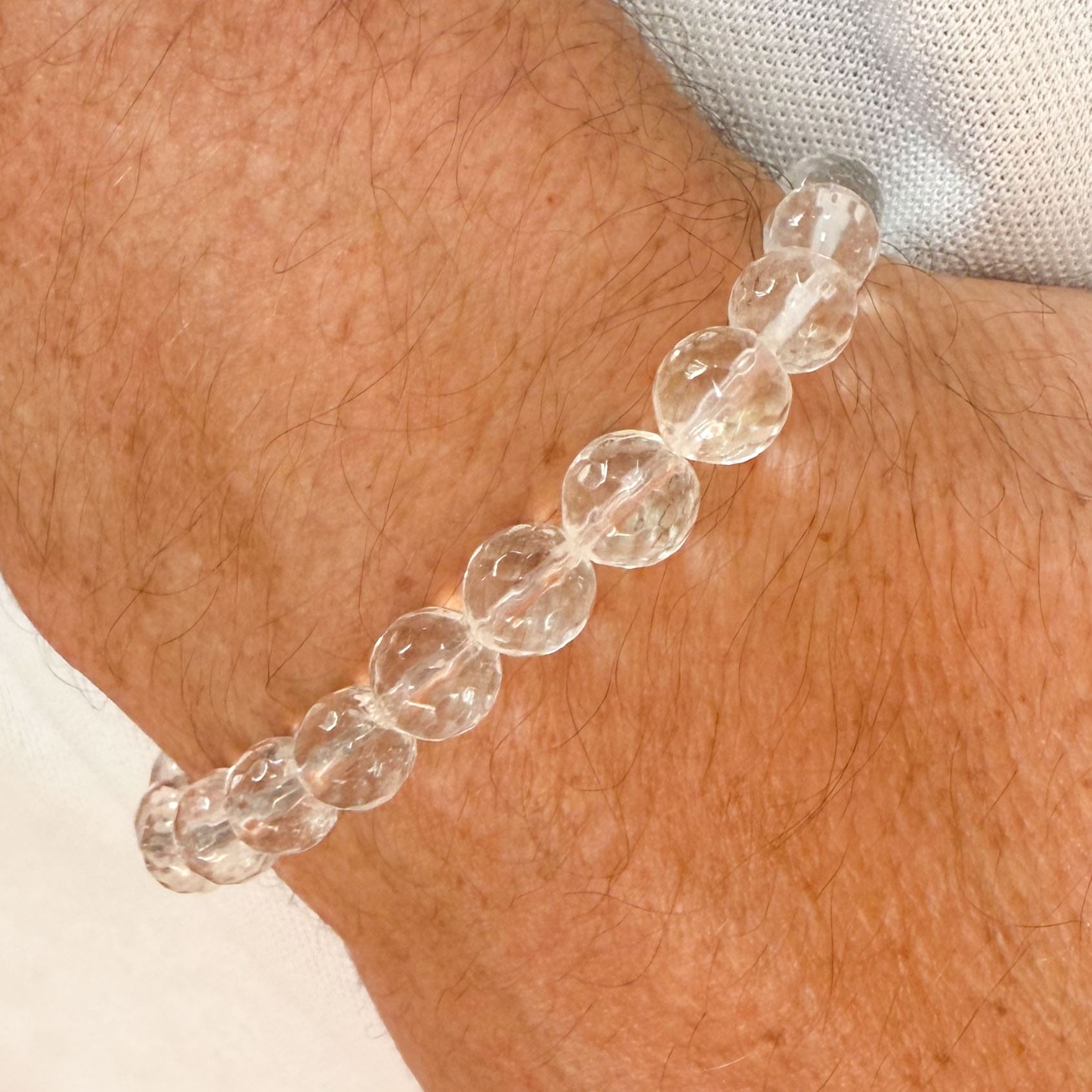 Bergkristall Edelstein Armband 8 mm – geweiht für Klarheit & innere Ruhe