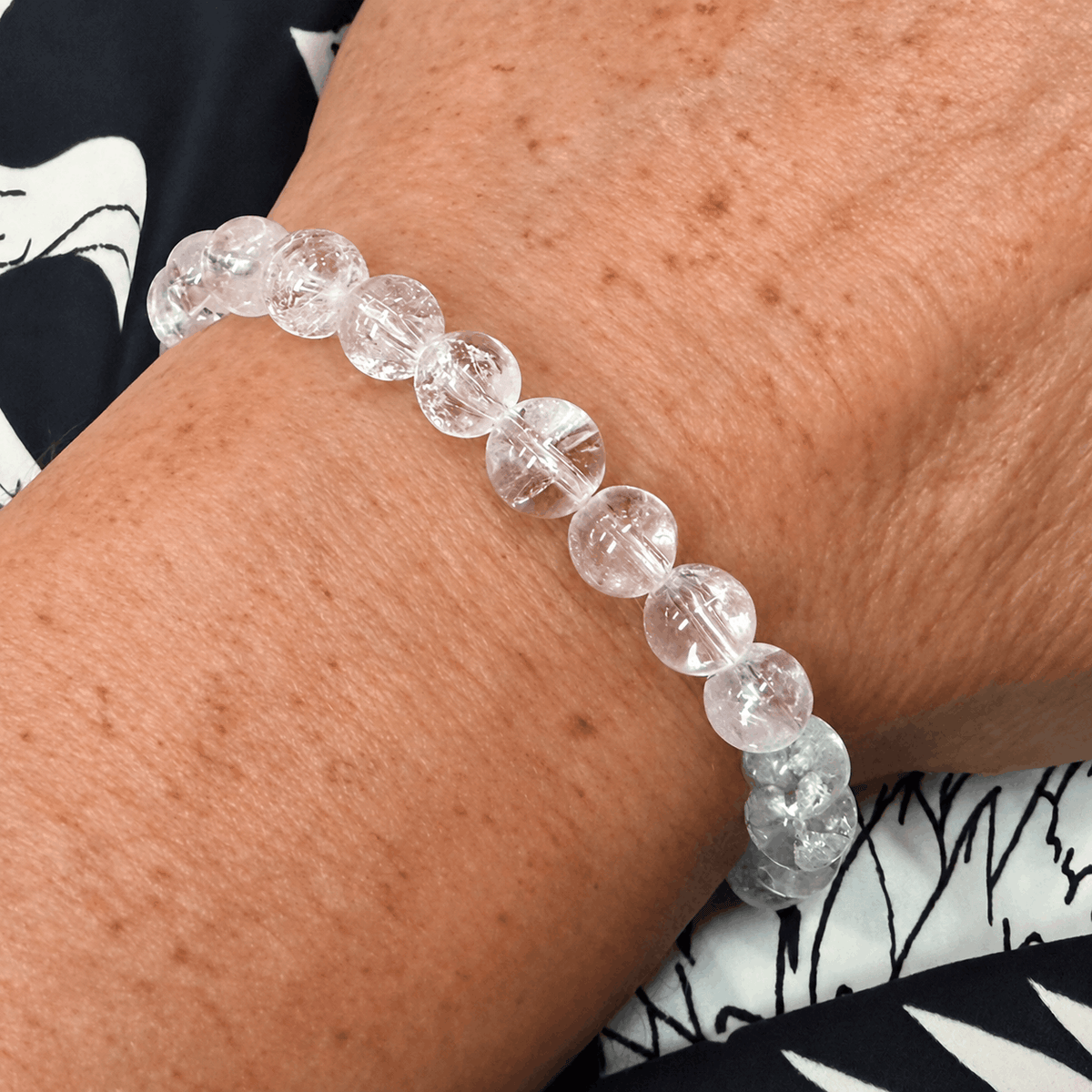 Bergkristall Echt Edelstein Armband 8 mm  – Klarheit · Energie · Bewusstsein · Yoga