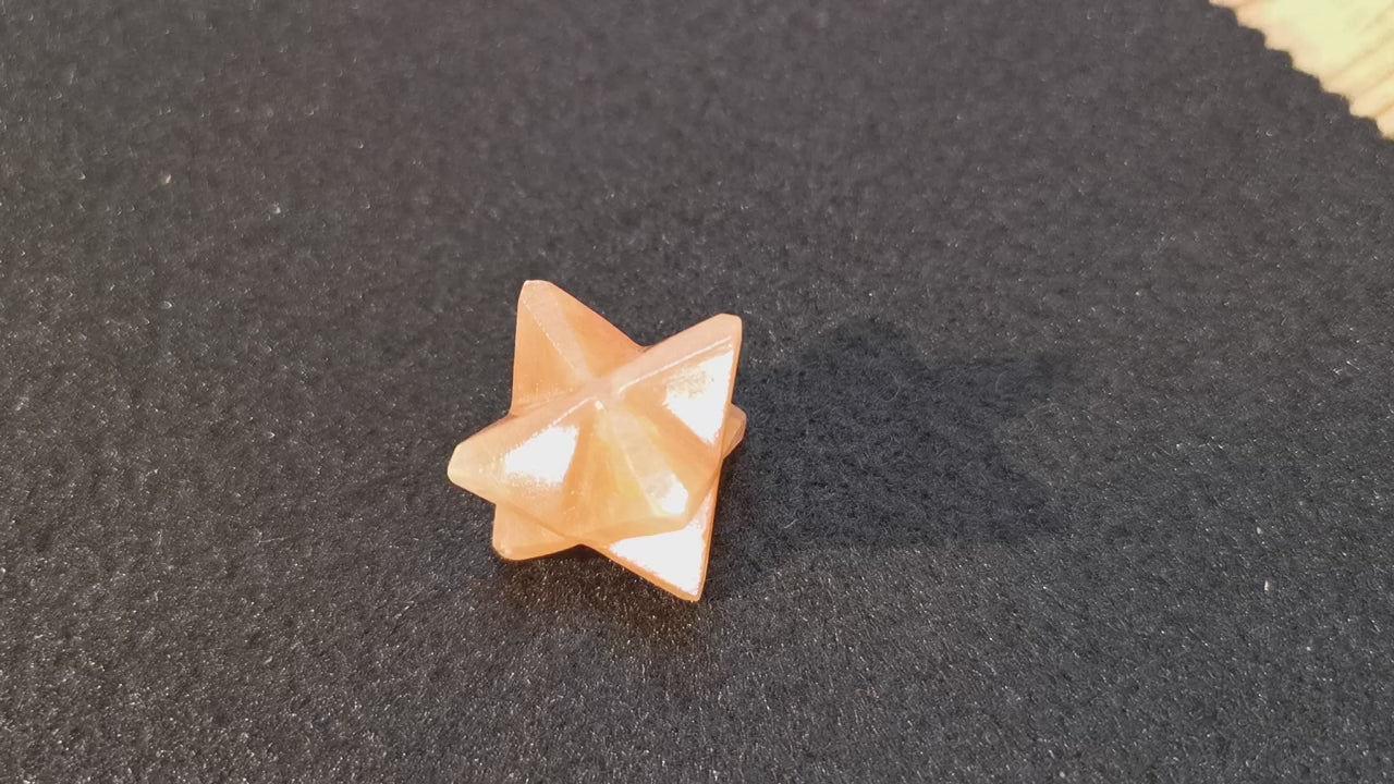 Merkaba Karneol Glückachat Edelstein Heilstein, Chakra Meditation, geweiht- Erkenntnis