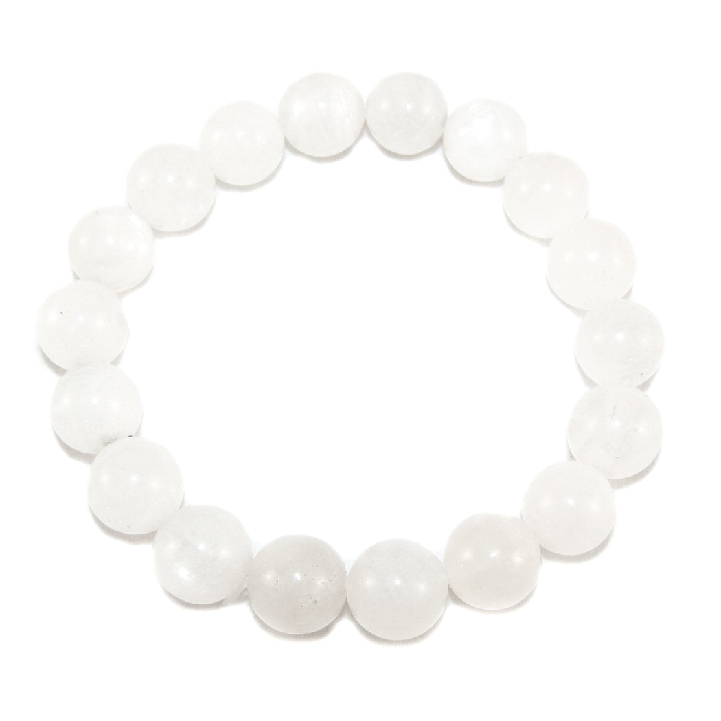 Regenbogen Mondstein Armband 1 cm Perlen, extra Qualität - Lebenslust