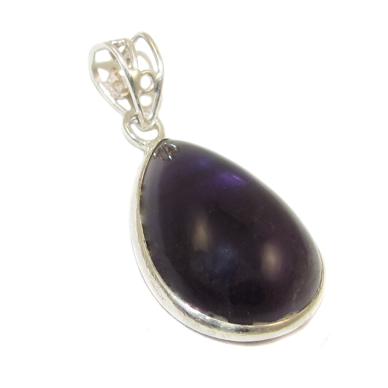 Amethyst Heilstein Edelstein Sterlingsilber Anhänger