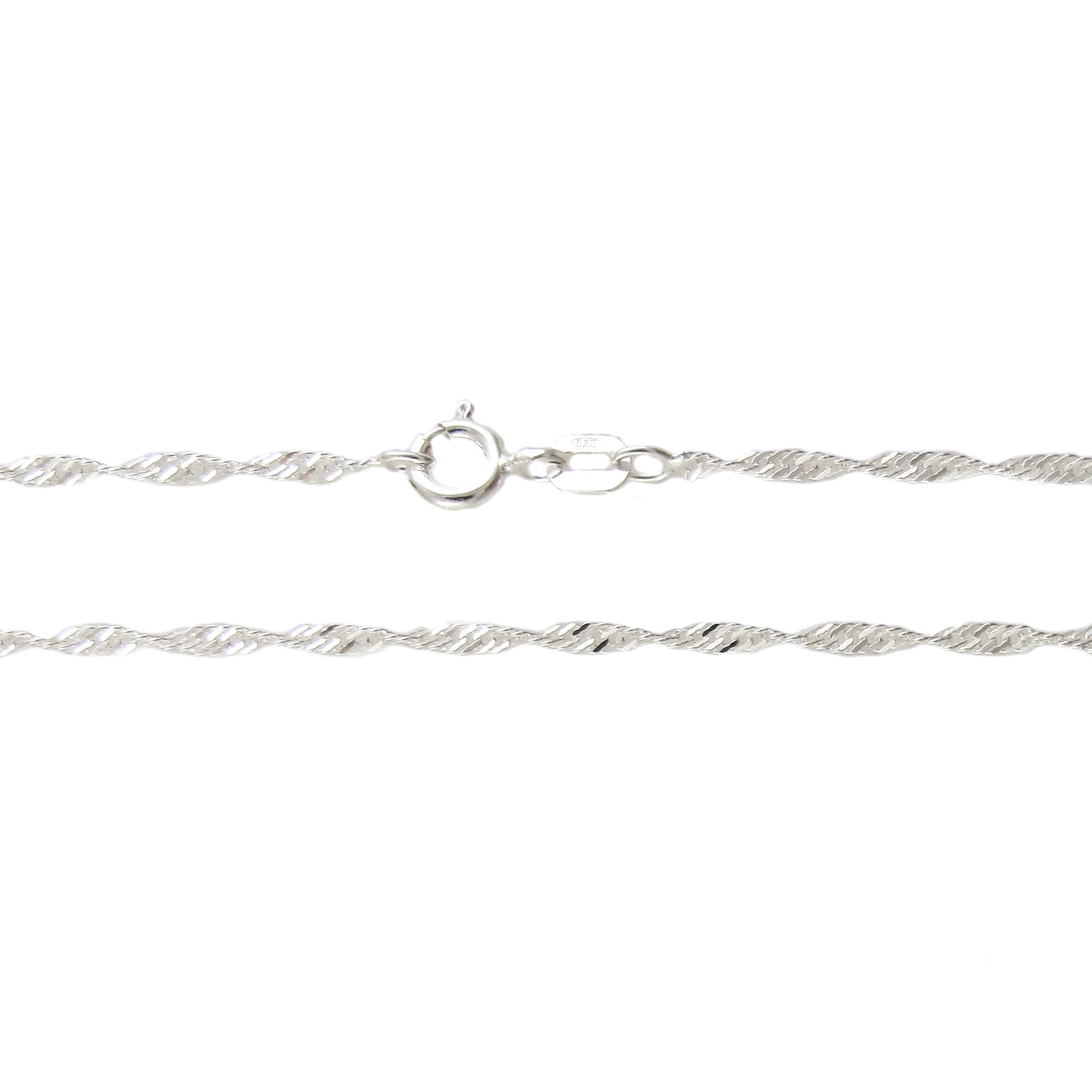 Sterlingsilber Kette, 40 cm, 2 mm, gedreht