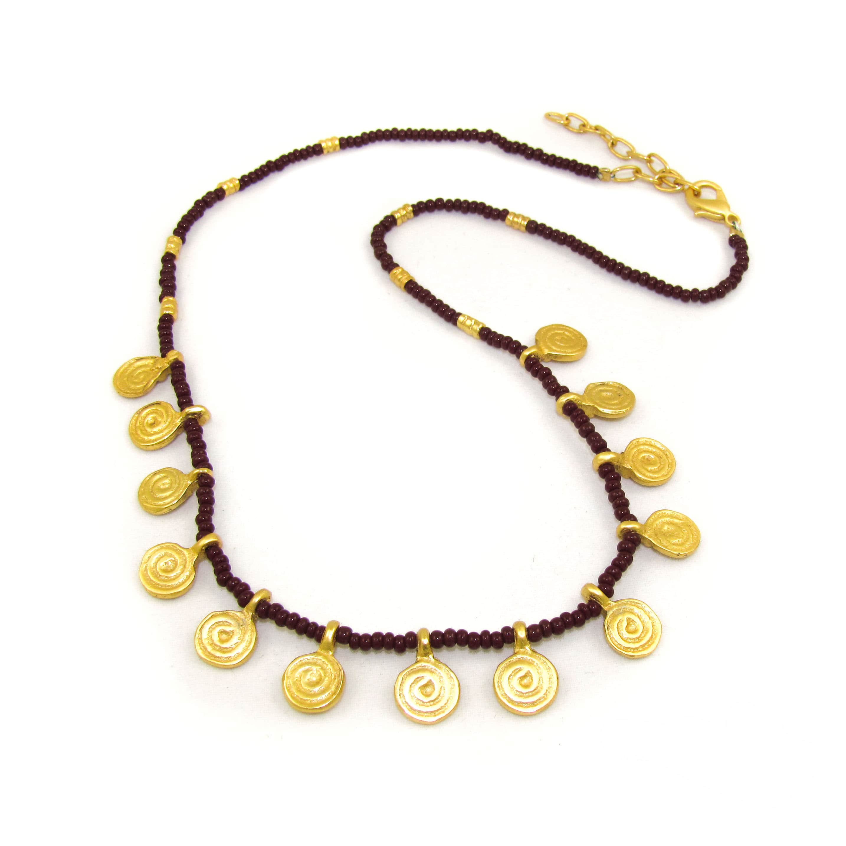 Inka Style Gold Collier Kette, Länge 42 cm - Lebensfreude