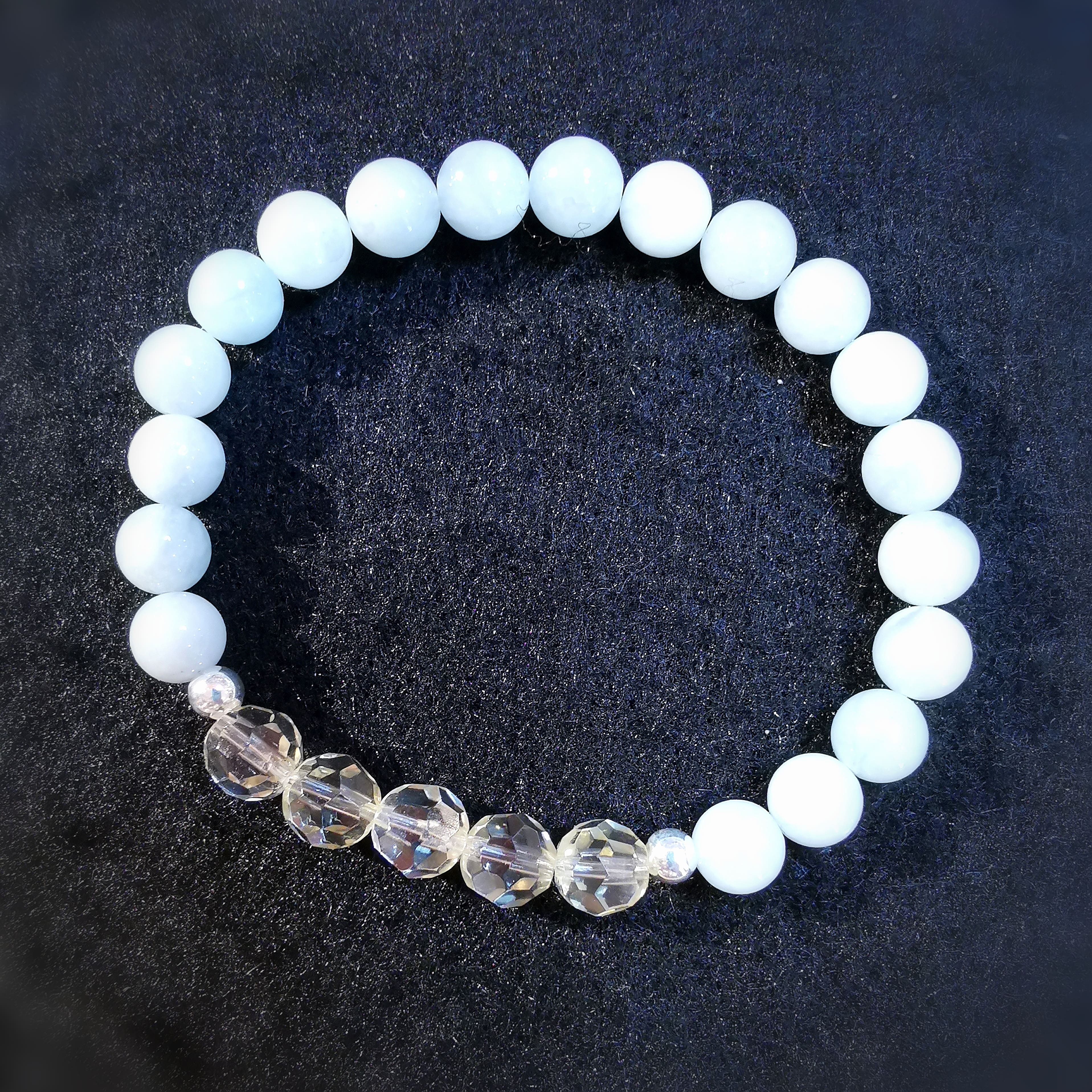 Aquamarin Limonen Quarz Edelstein Heilstein Karma Armband, geweiht - leichte Wege