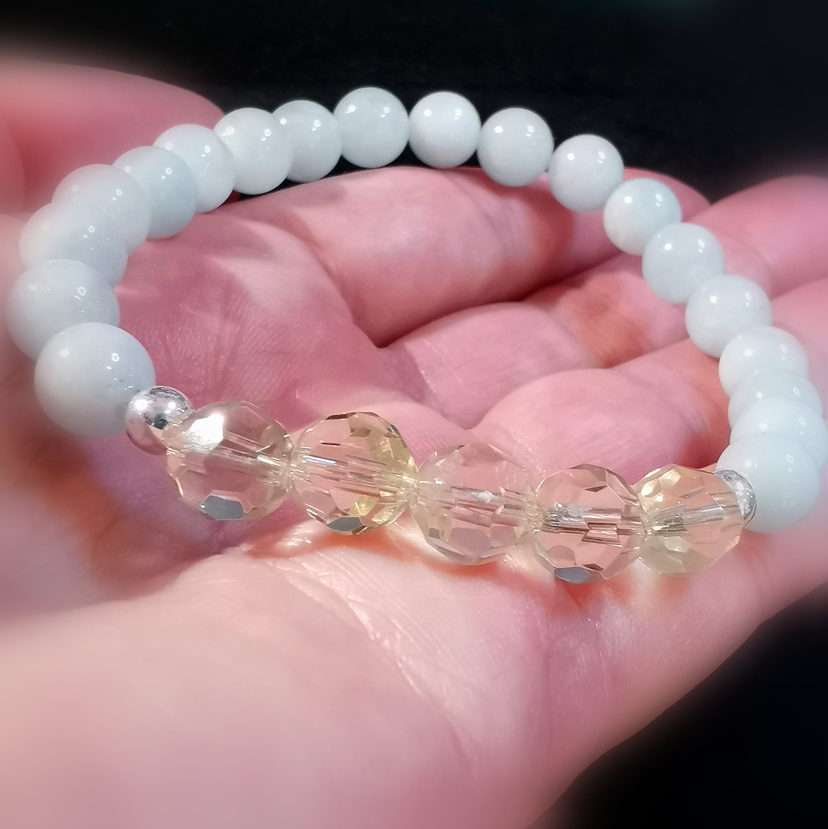 Aquamarin Limonen Quarz Edelstein Heilstein Karma Armband, geweiht - leichte Wege