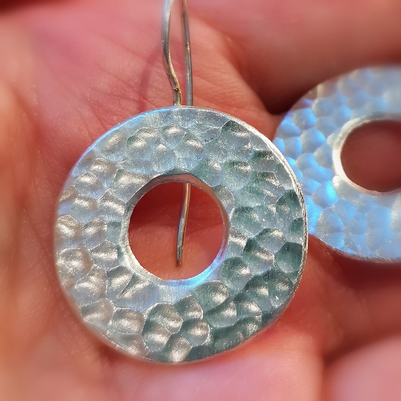 Sterlingsilber Design Ohrringe, Lebenskreis Karma Schmuck - Schutz & Lebensglück