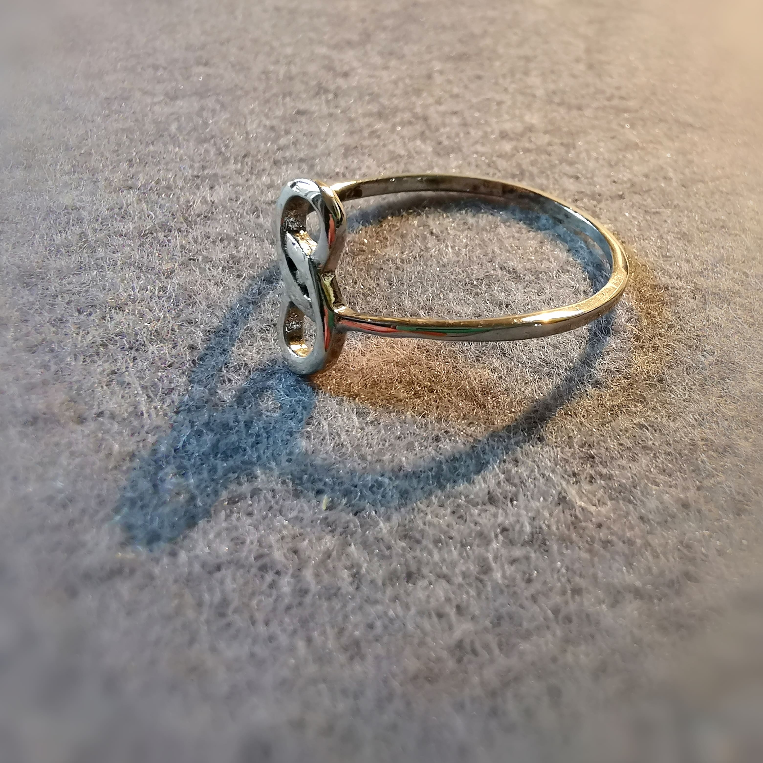 Infinity Unendlich Sterlingsilber Design Ring, Größe 59 - neue Energie
