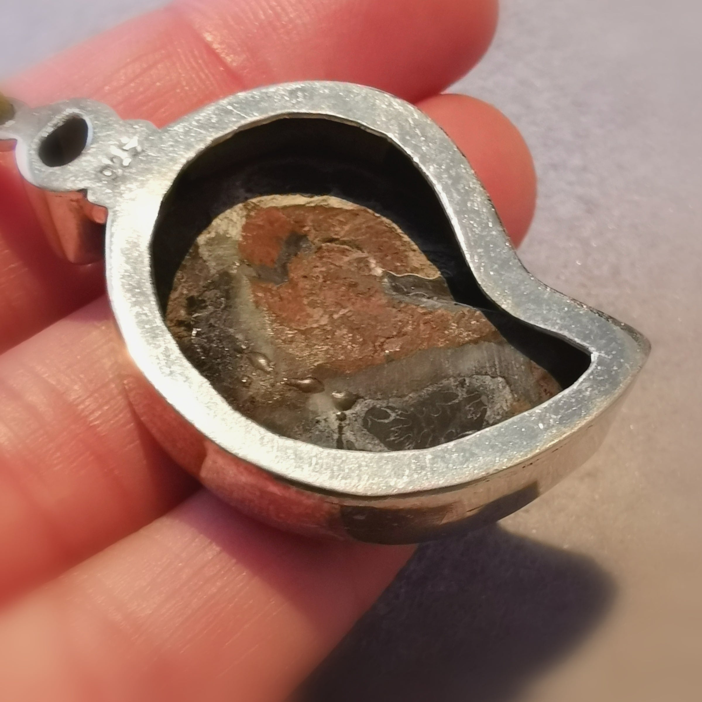 Ammonit Olivin Peridot Fossil Edelstein Heilstein Karma Kette - Transformation zur Leichtigkeit