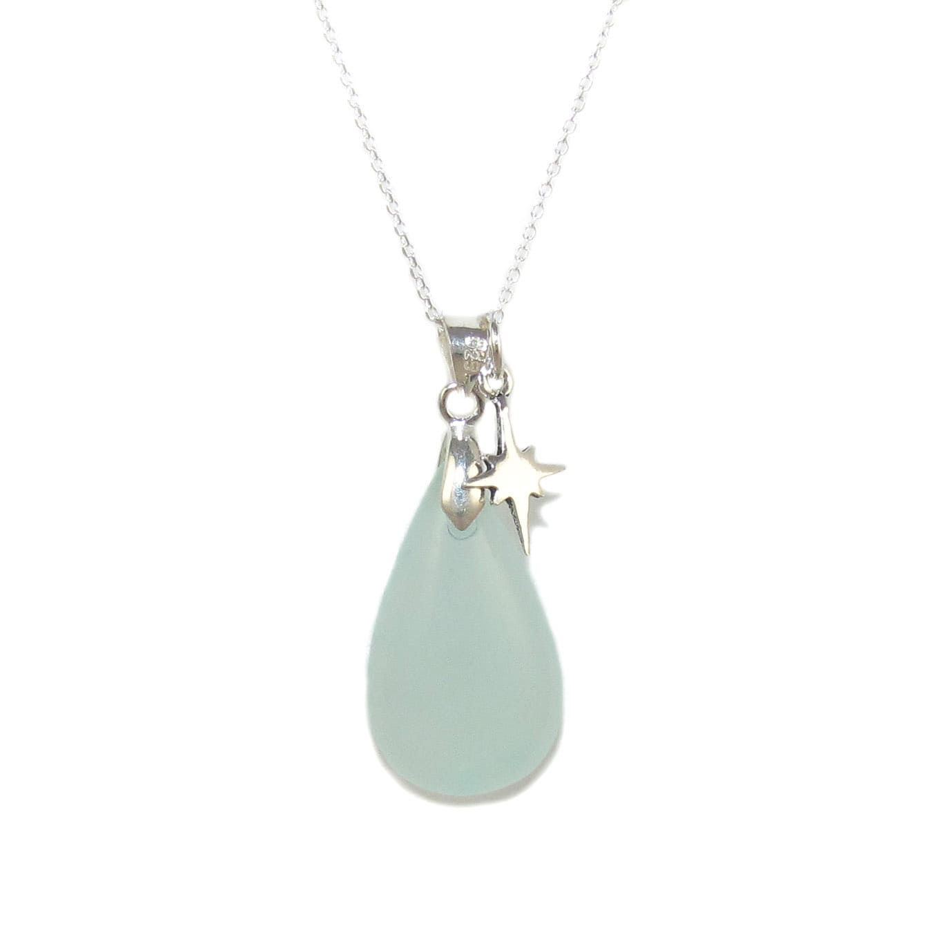 Aqua Aura Edelstein Polarstern Karma Kette, Heilstein Chakra Schmuck, aura wellness, befreiend