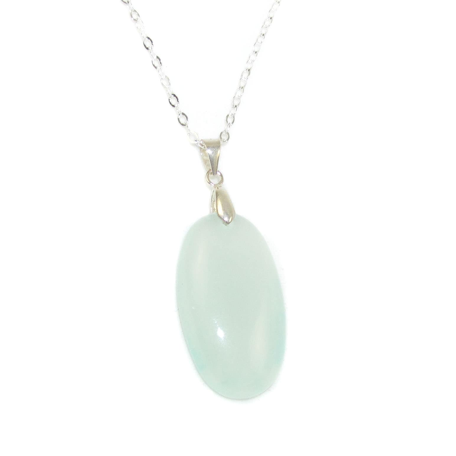 Aqua Aura Gemstone Healing Stone Necklace 50 cm - Karma Release, Basic Renewal