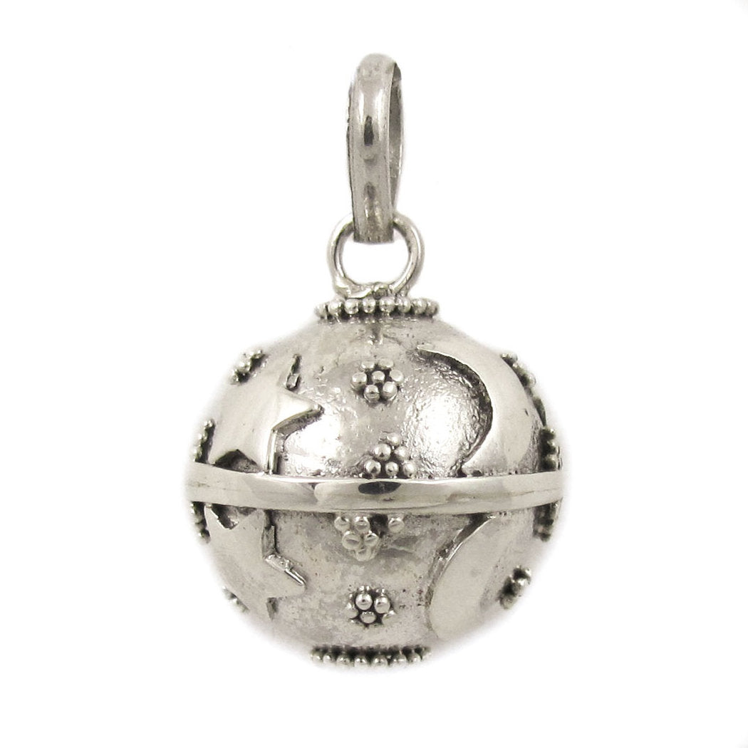 Engelsrufer Mond und Sterne, Sterlingsilber Anhänger