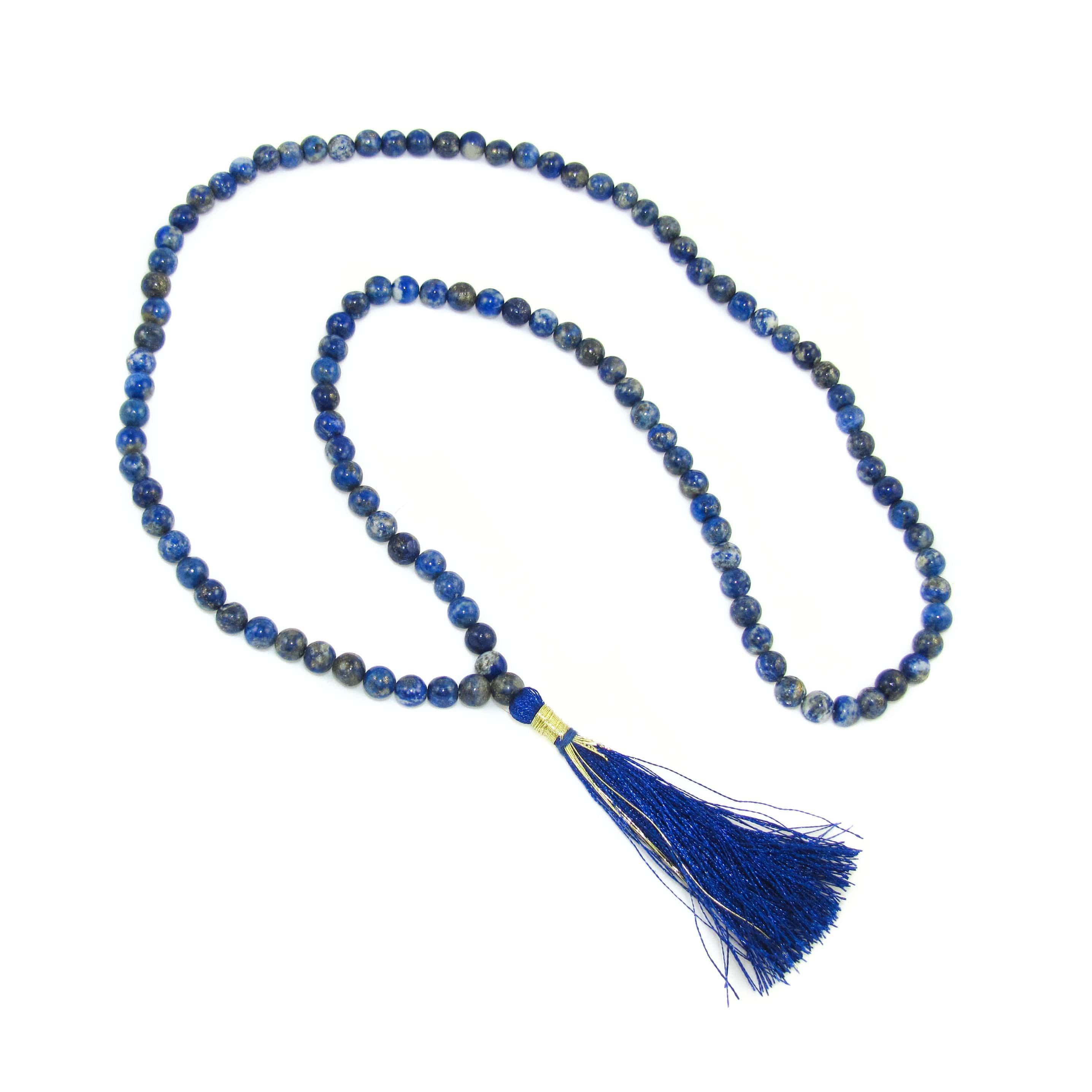 Lapislazuli Edelstein Heilstein Mala blau Gebetskette 108 Perlen, mehr Selbstvertrauen