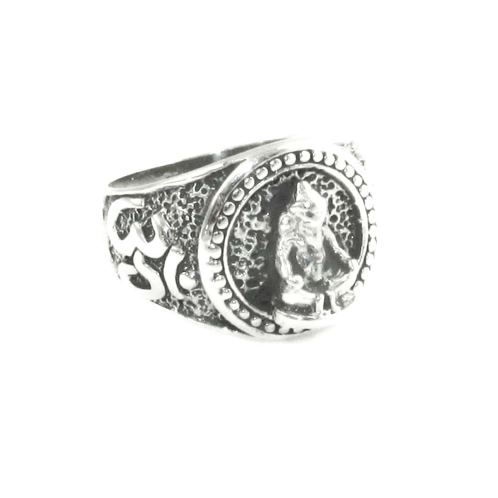Ganesha Ring, Talisman wellness Schmuck, Krafttier Elefant, Wohlstand und Stabilität